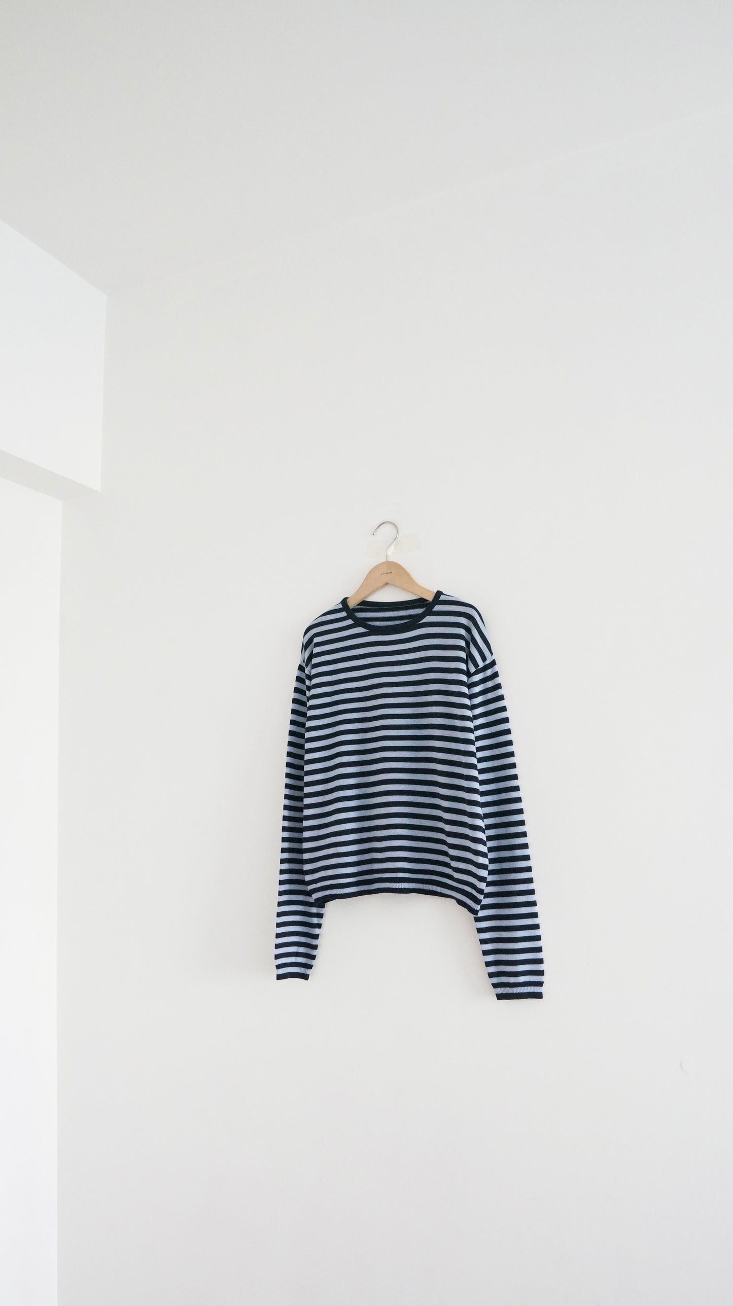 minimalist striped sweater in navy (pre-order)