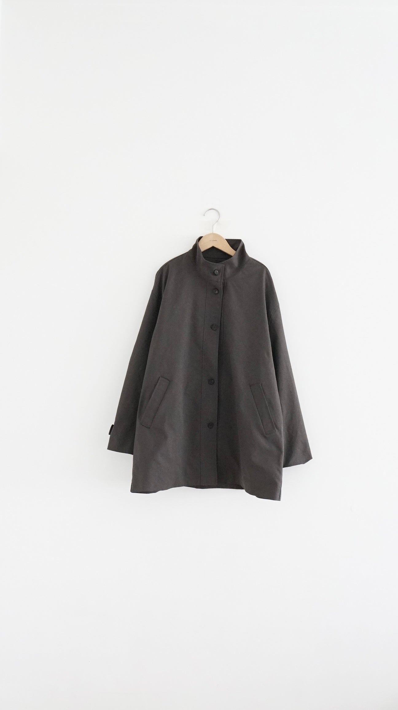 tailored collar coat in vandyke brown (pre-order)