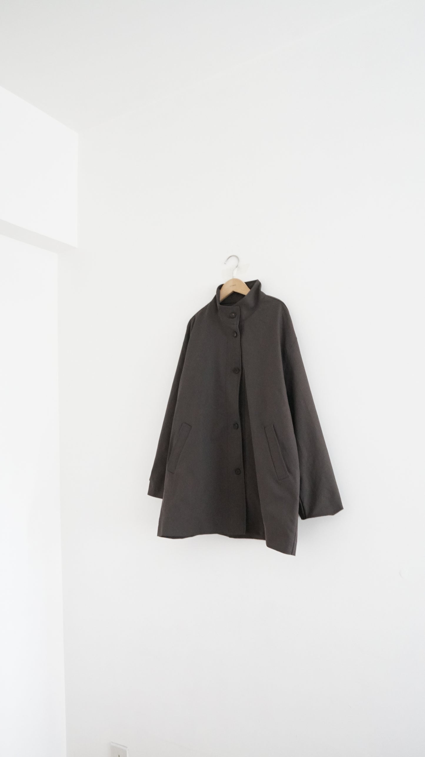 tailored collar coat in vandyke brown (pre-order)