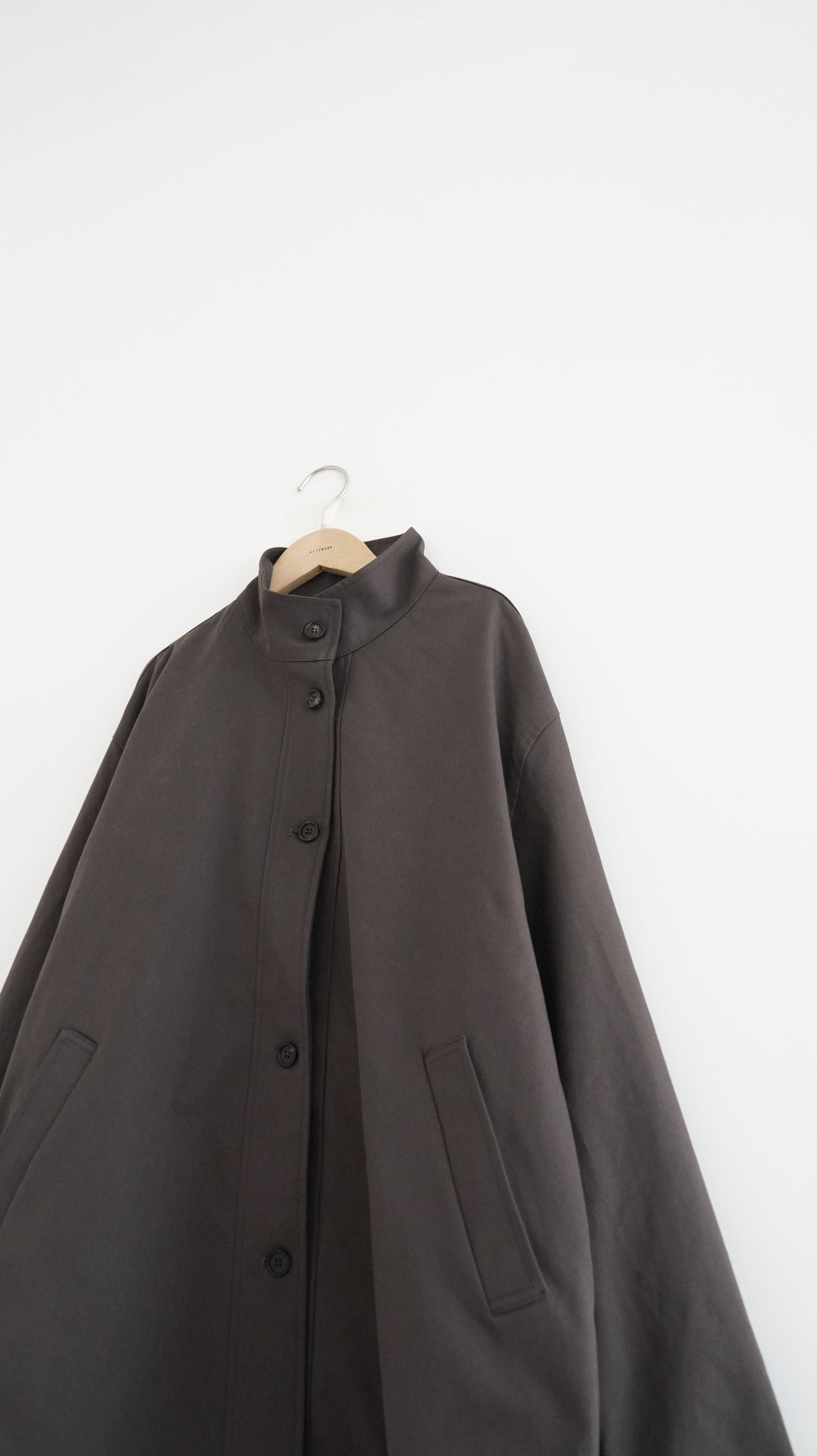 tailored collar coat in vandyke brown (pre-order)