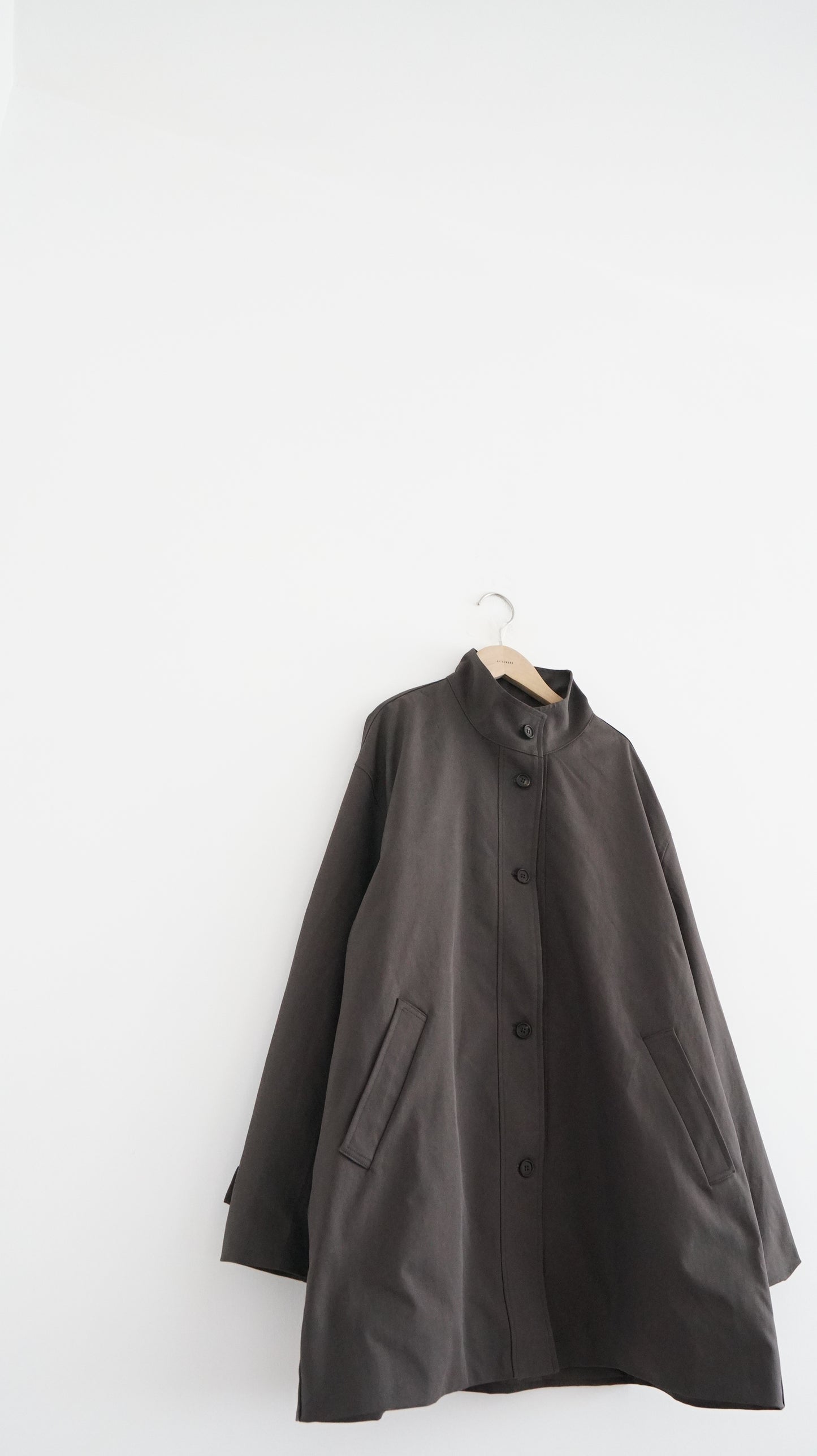 tailored collar coat in vandyke brown (pre-order)