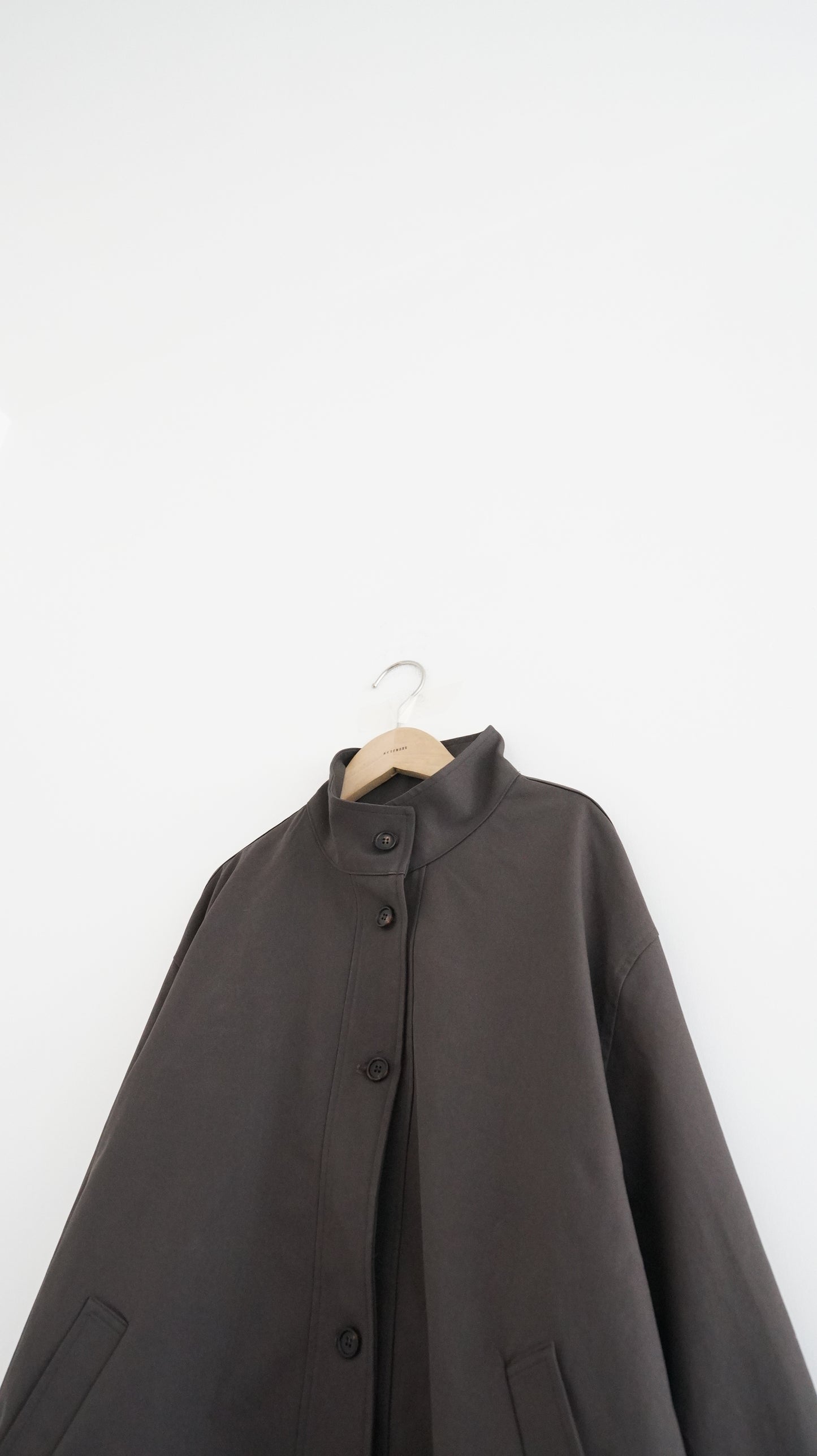 tailored collar coat in vandyke brown (pre-order)