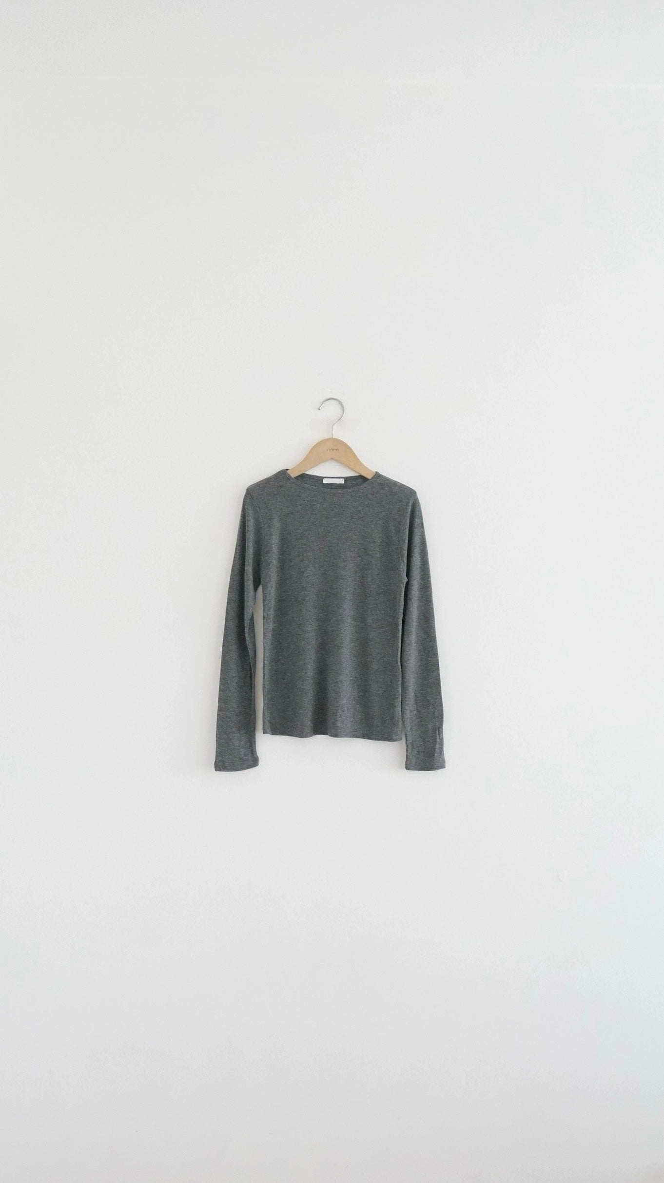 sheer silk top in grey (pre-order)