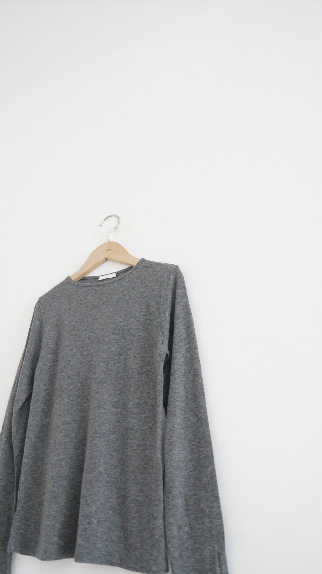 sheer silk top in grey (pre-order)