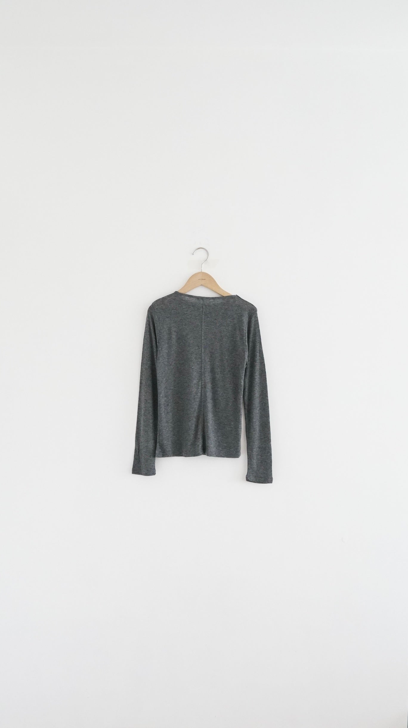 sheer silk top in grey (pre-order)