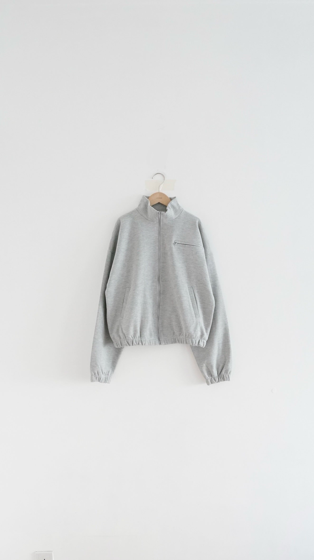 axel zip-up jacket in grey (pre-order)