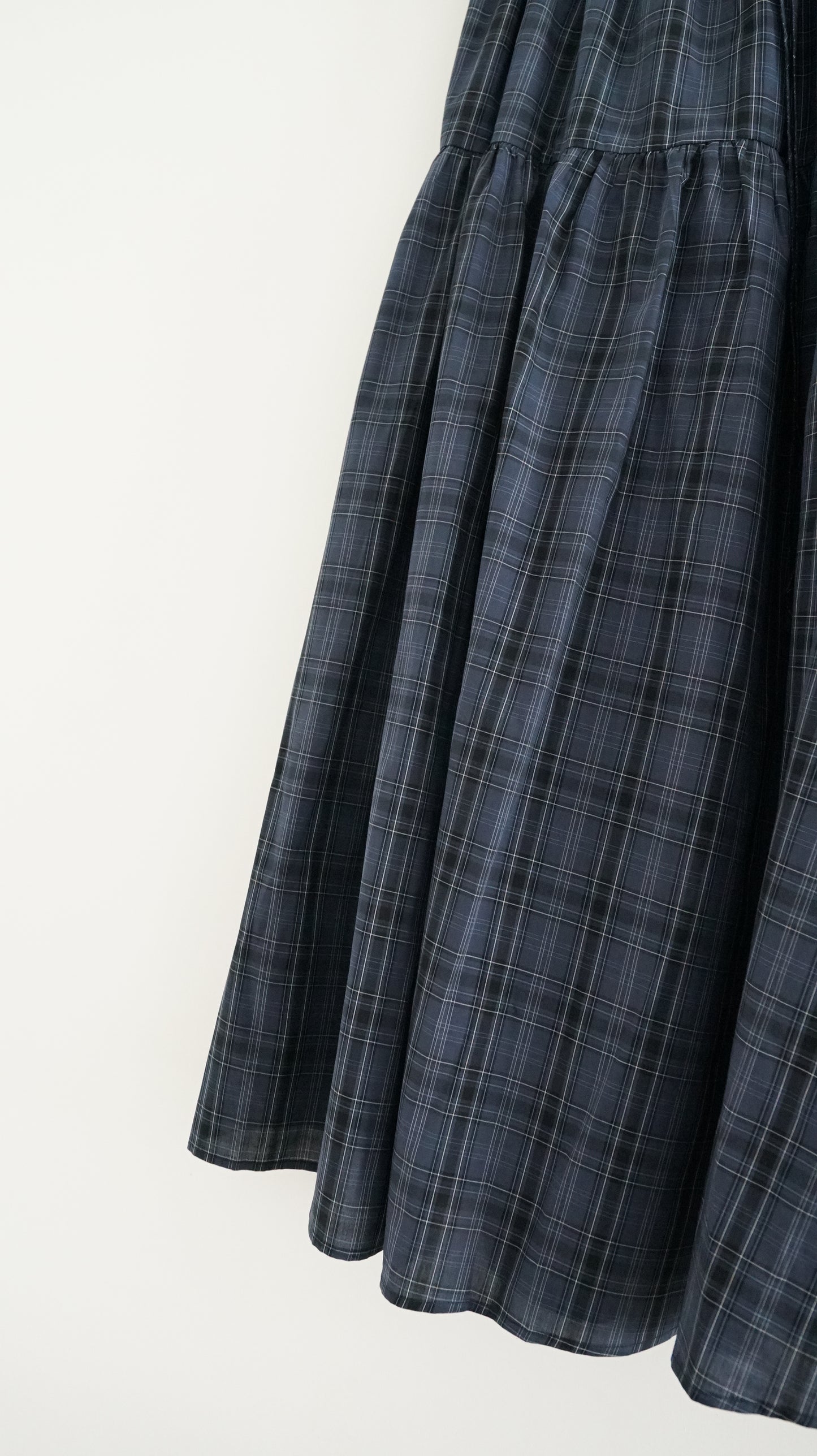 90s cloud check maxi skirt (pre-order)