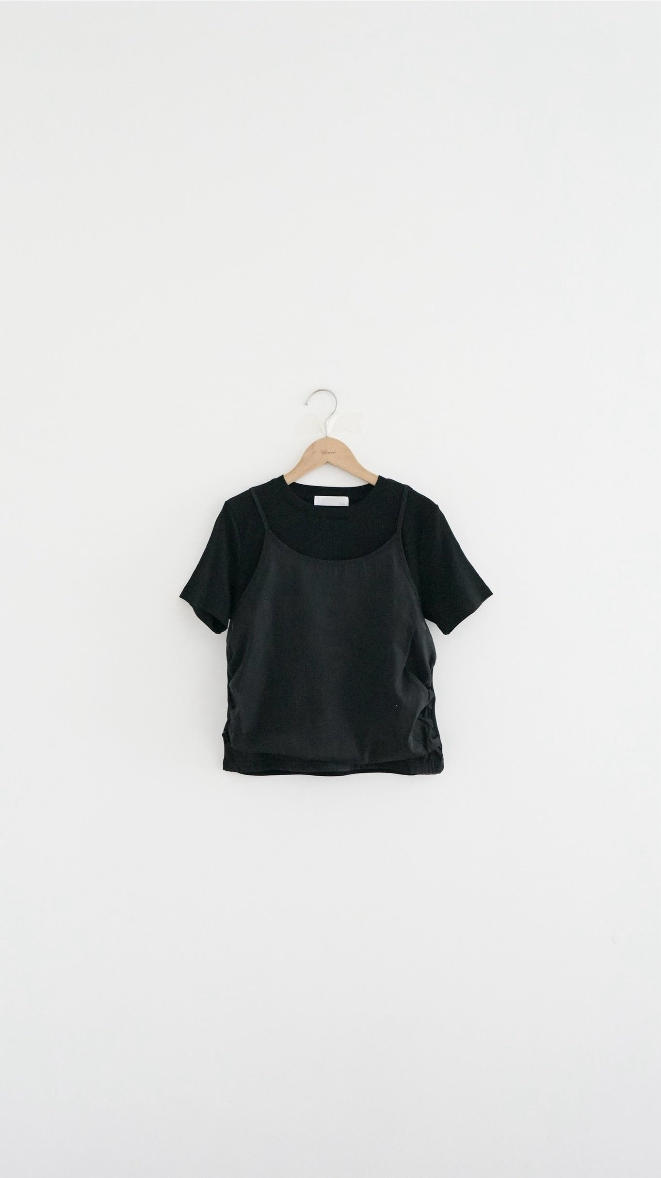 polly two-in-one tee in black (pre-order)