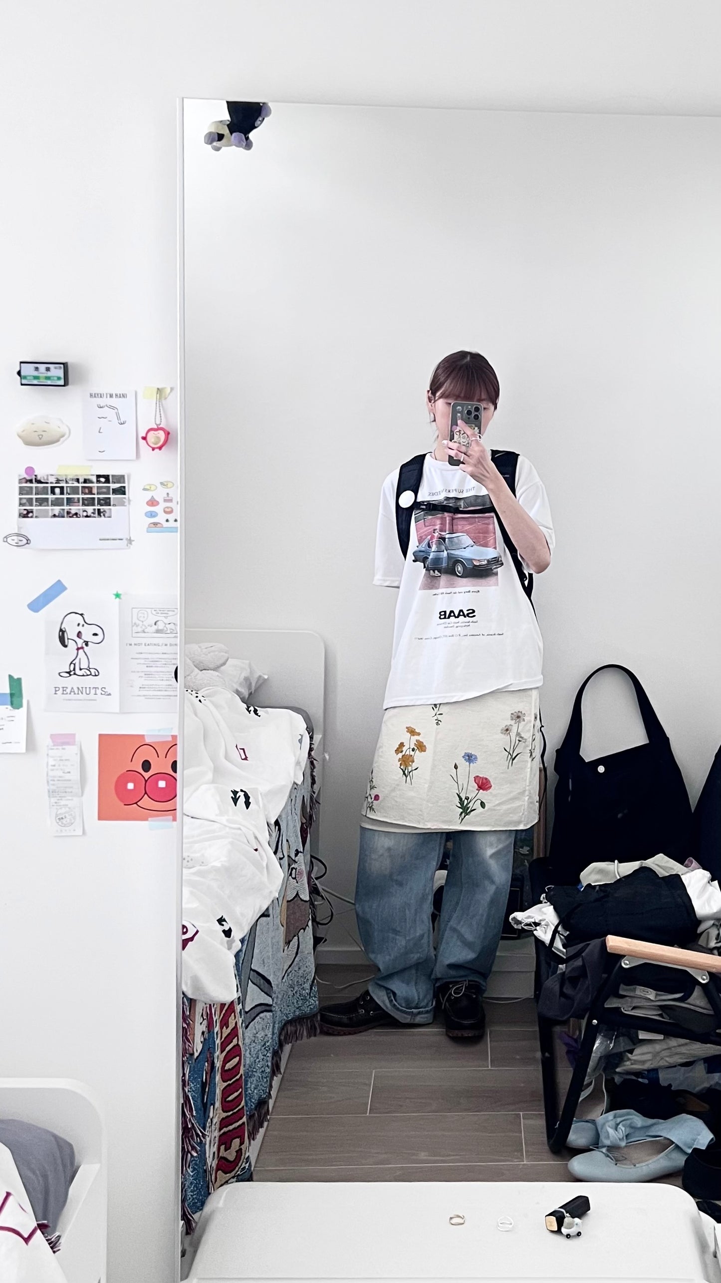 saab gender-free tee in white (pre-order)