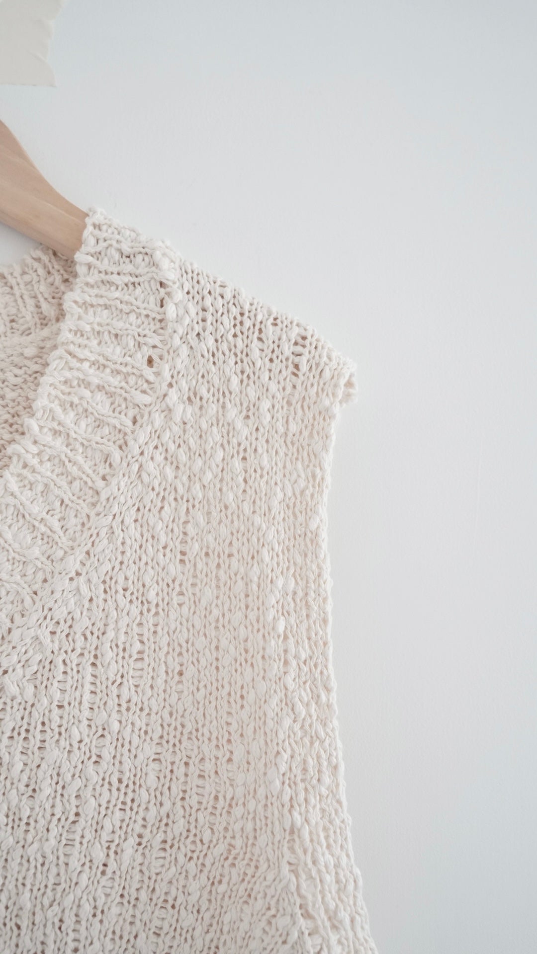 mesh vest in ivory in ivory (pre-order)