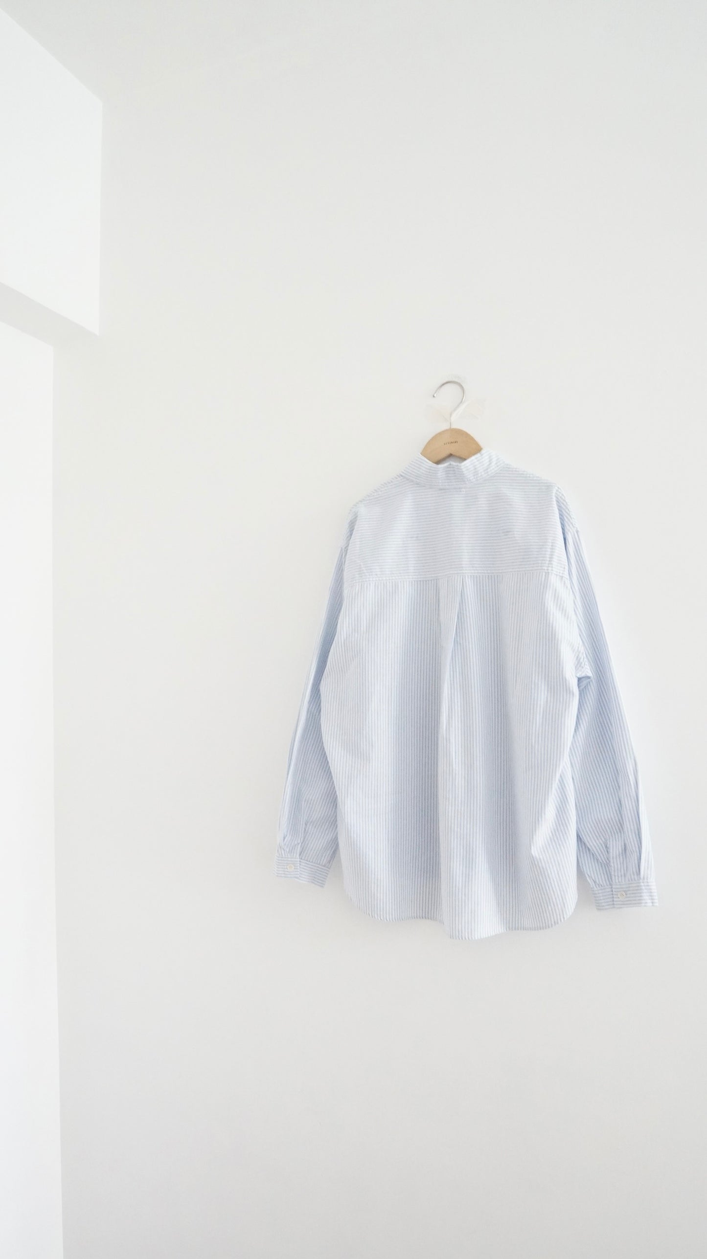 baby cotton striped shirt in baby blue