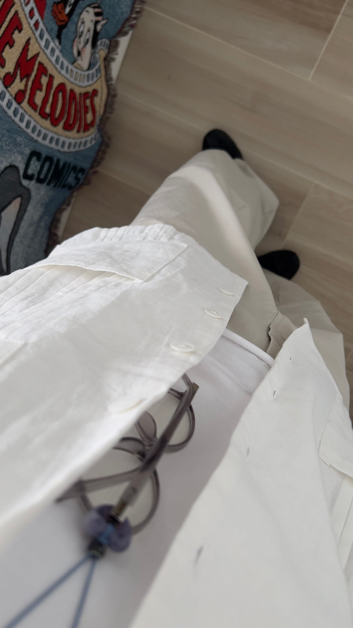 aster tailored linen jacket in white (pre-order)