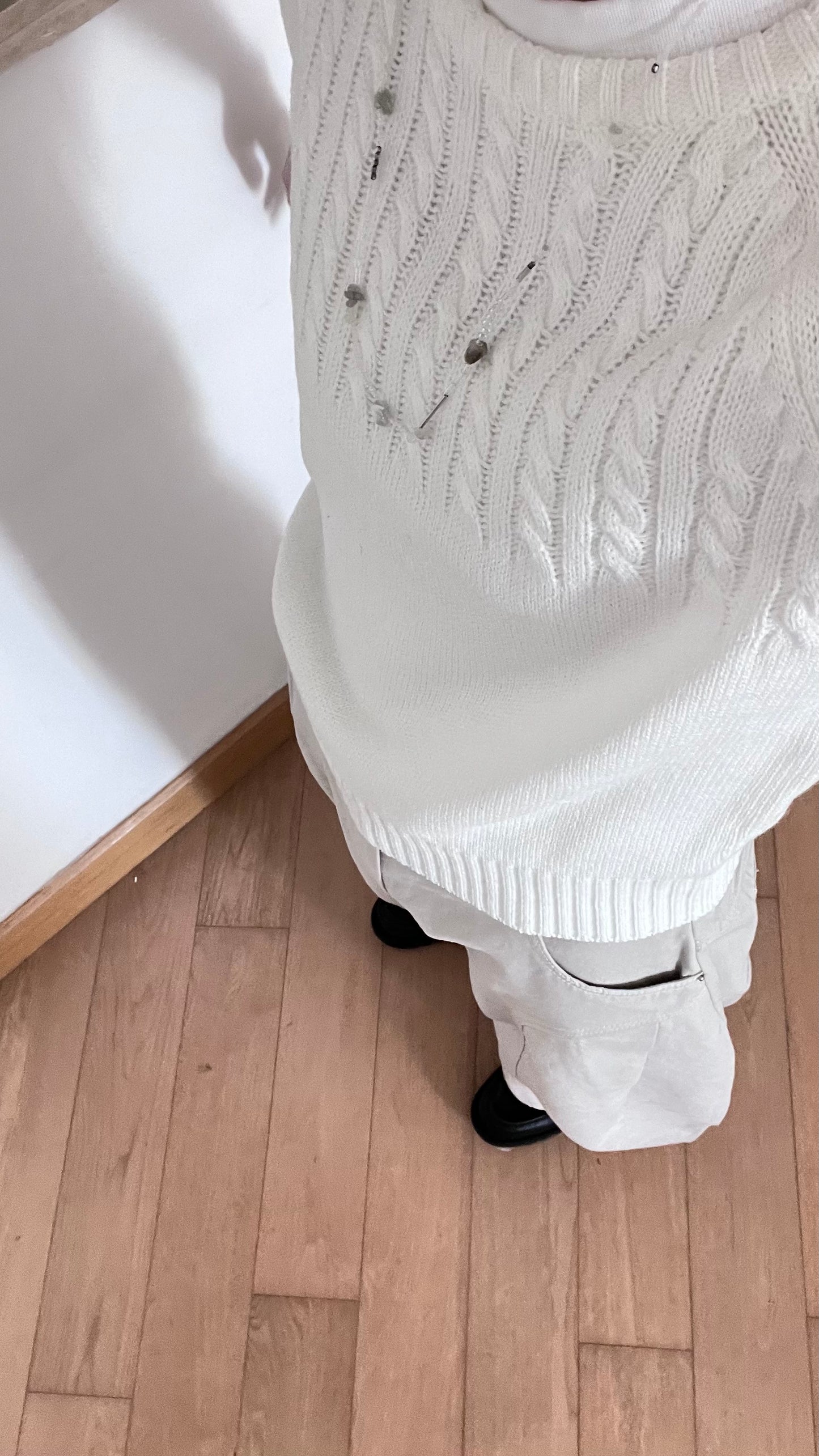 luka balloon wide pants in light grey