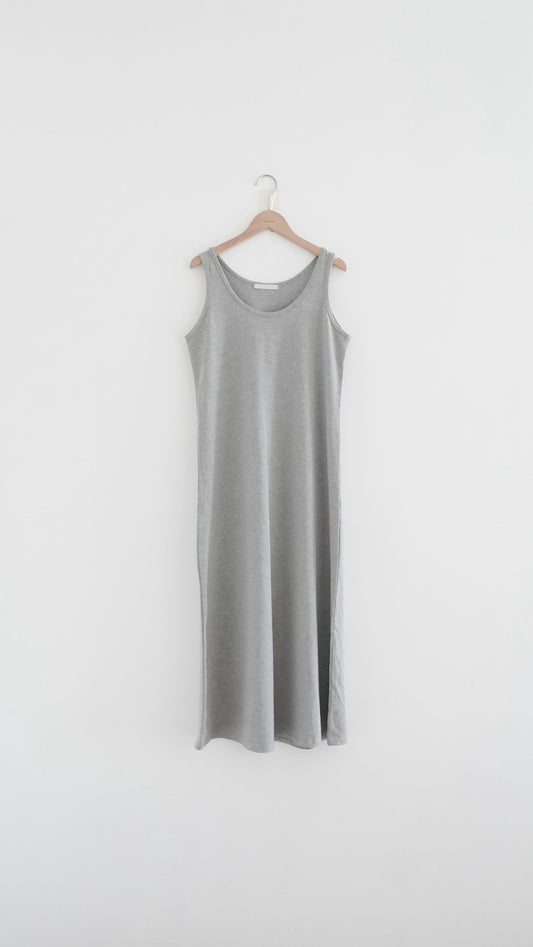 classic a-line cotton dress in grey (pre-order)