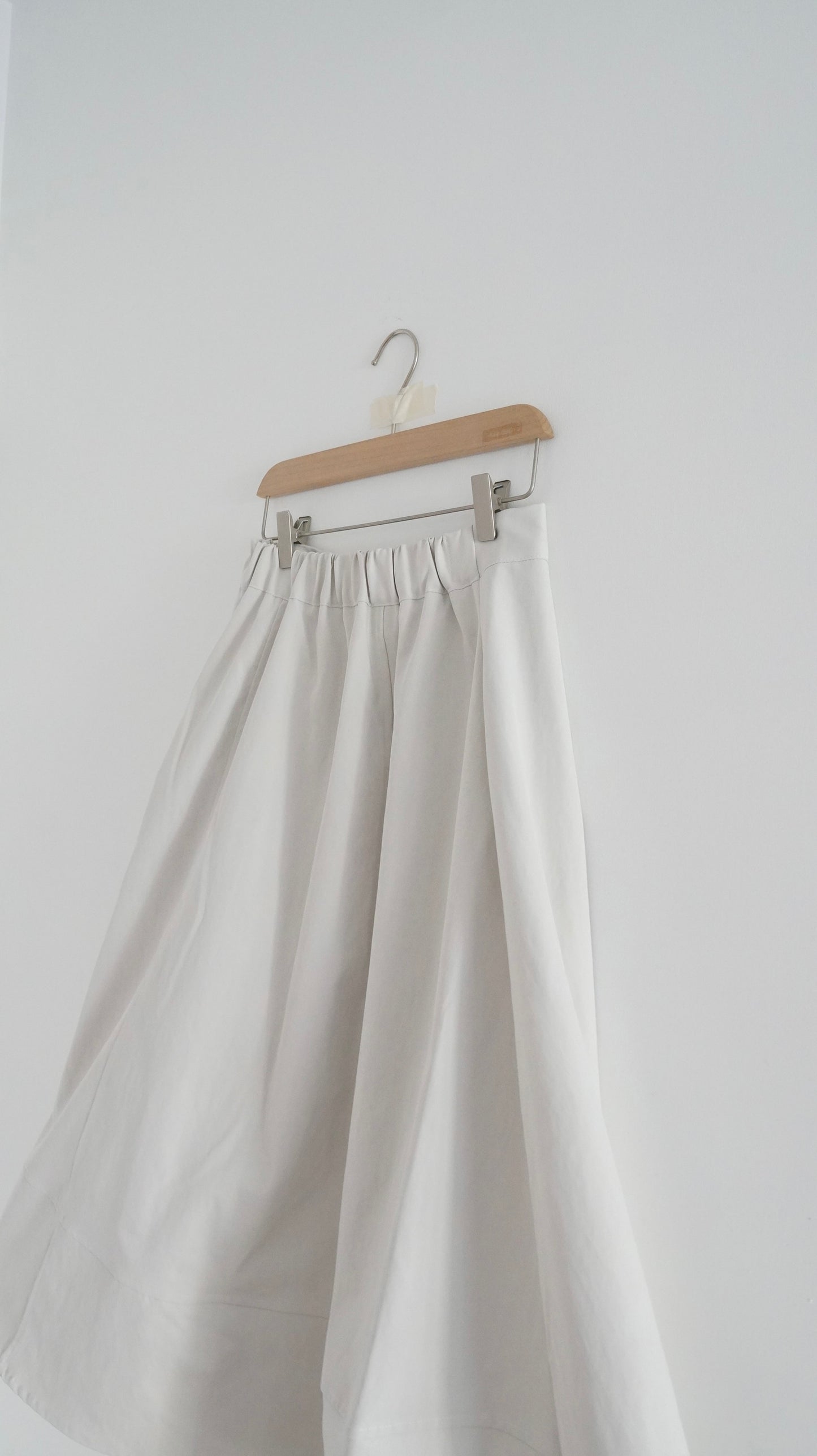 minimalist a-line long skirt in ice ( pre-order )