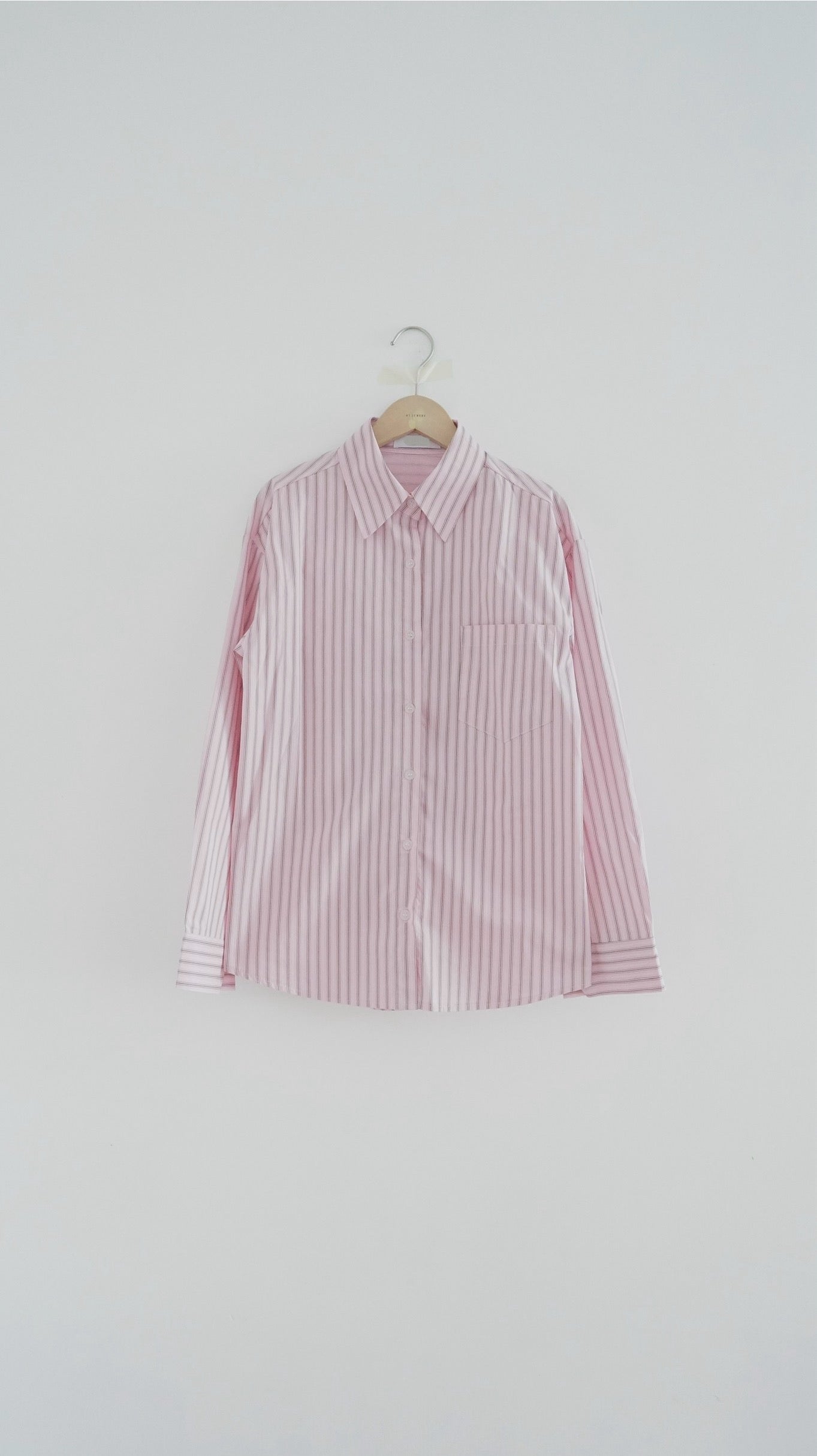 90s vintage striped shirt in rose pink ( pre-order )