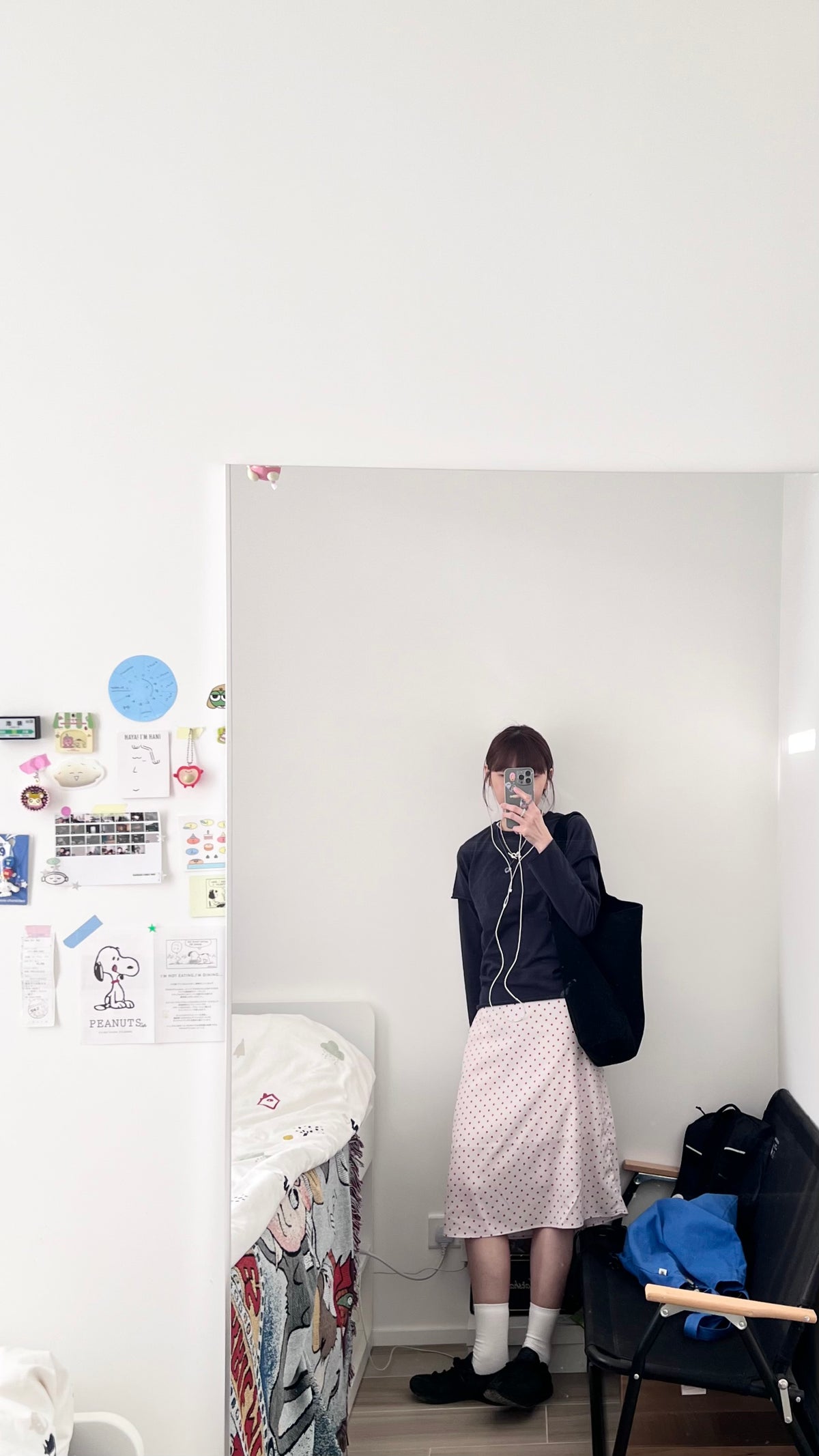 jenny dot midi skirt in pink (pre-order)