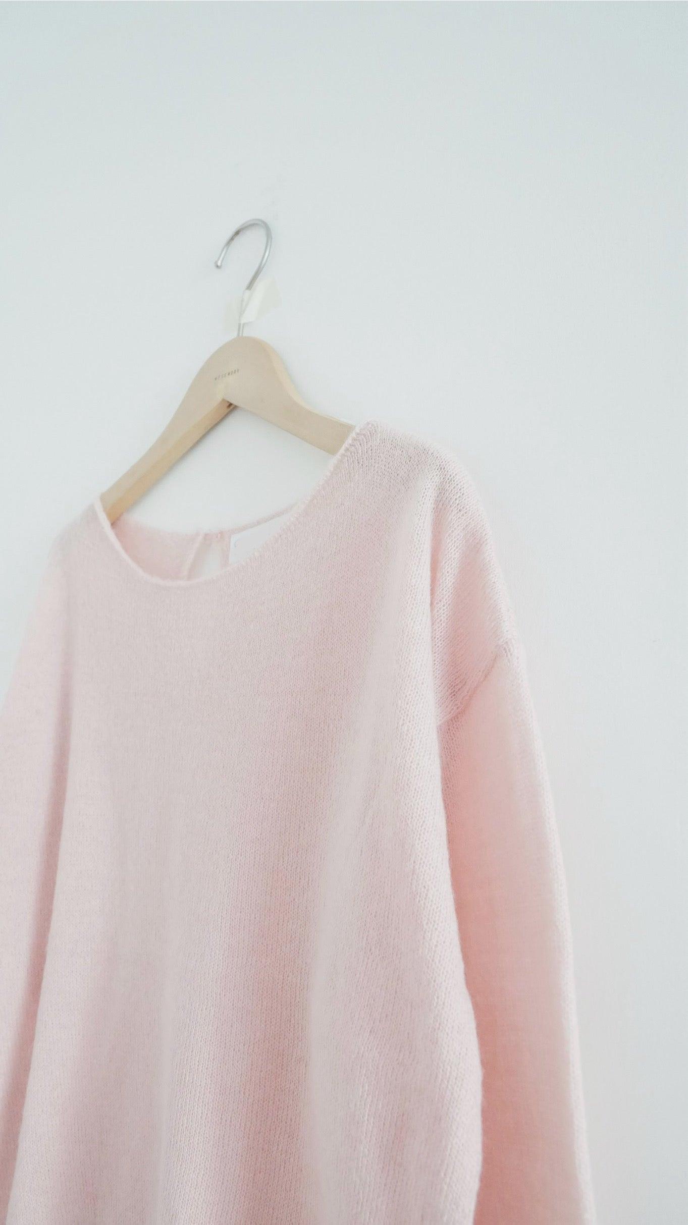 good sheer knit sweater in rose quartz ( pre-order )