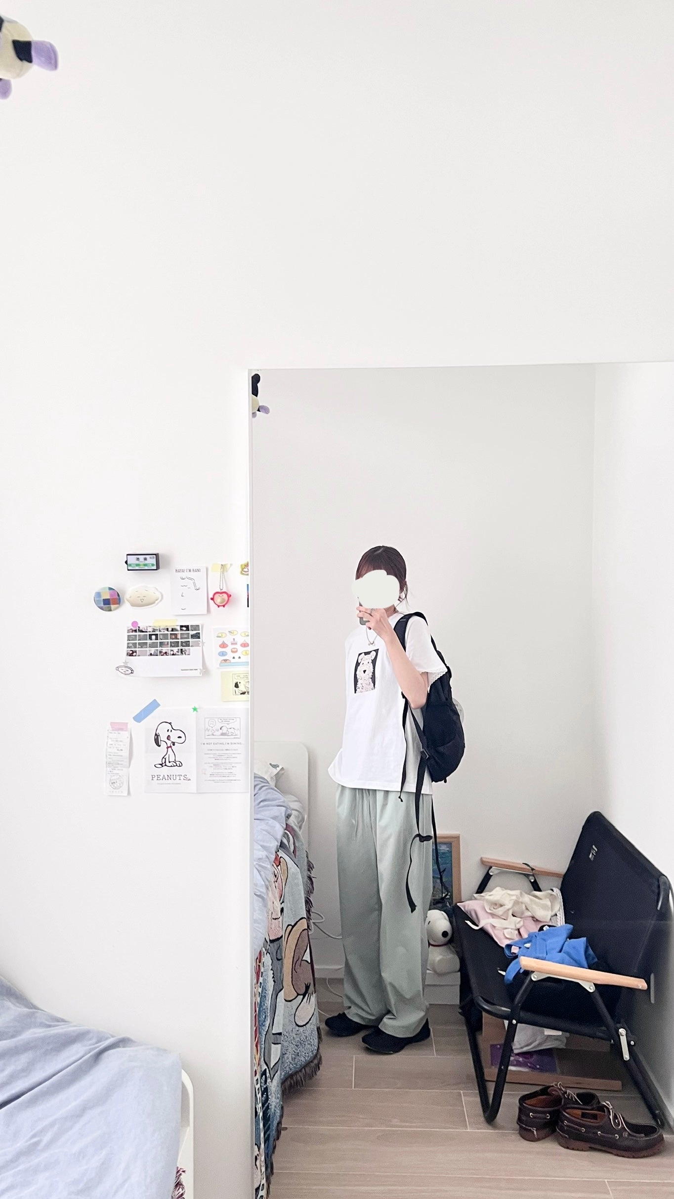 muib puppy print lace trim tee in white (pre-order)