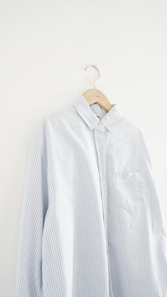 baby cotton striped shirt in baby blue