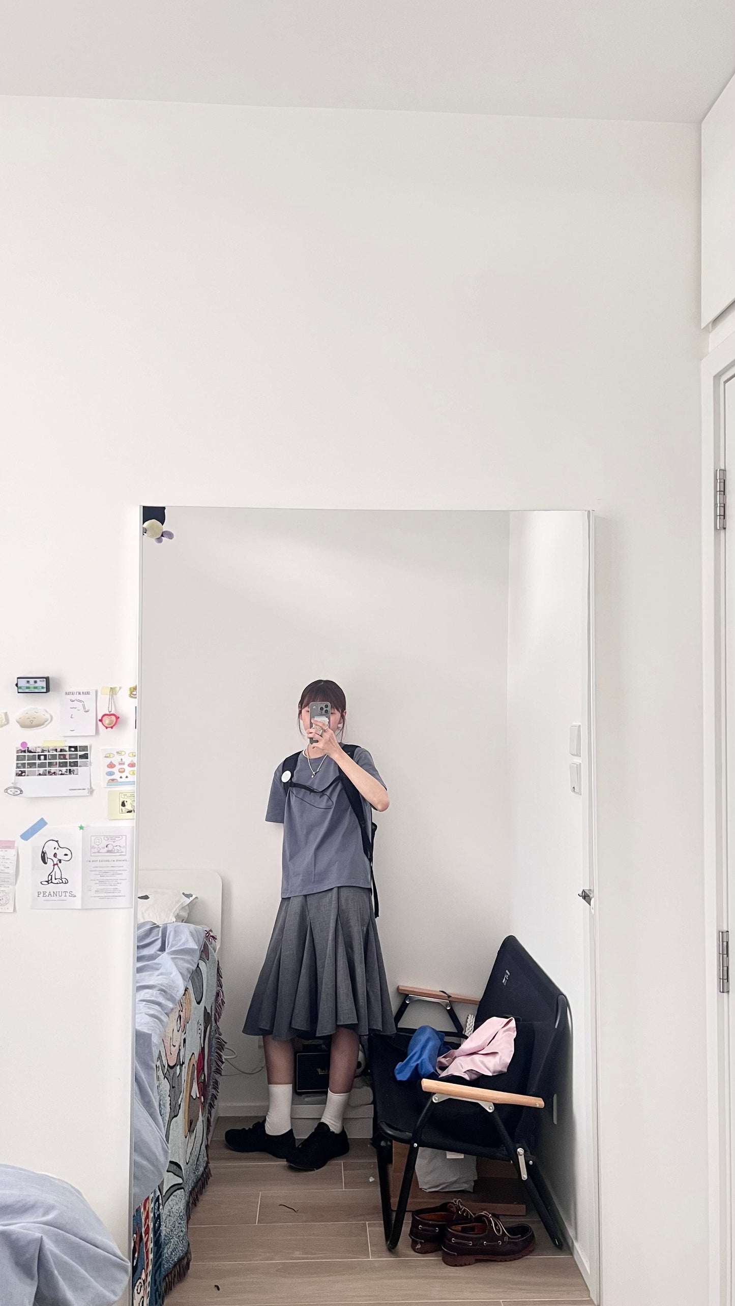 パン tee in grey blue (pre-order)