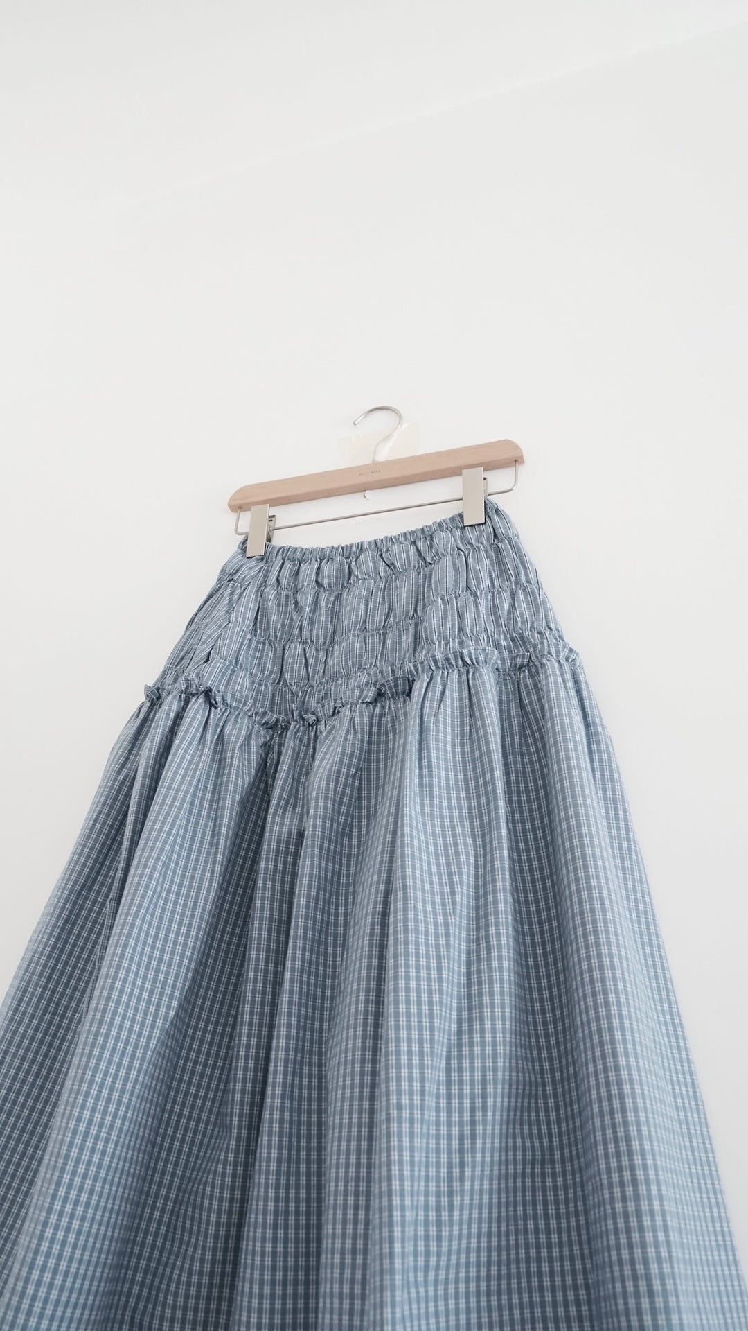 beautiful checked skirt in sora (pre-order)