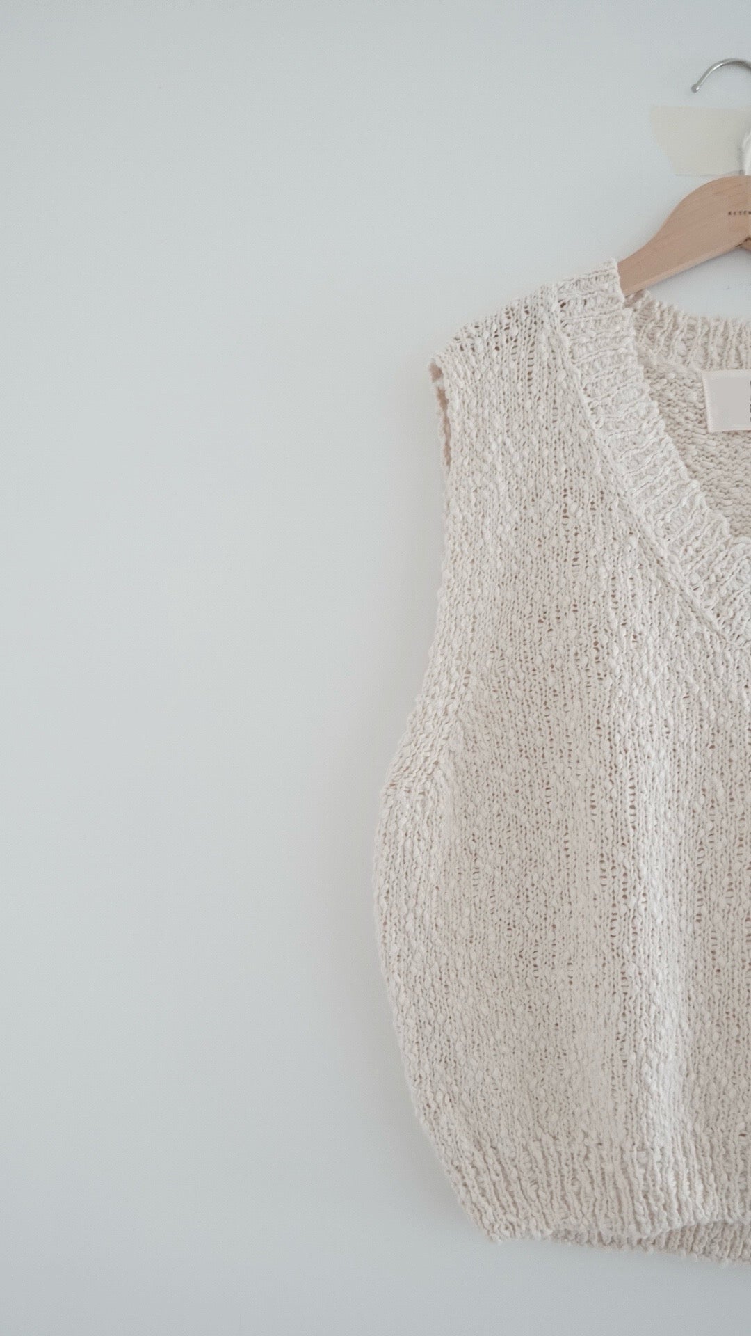 mesh vest in ivory in ivory (pre-order)