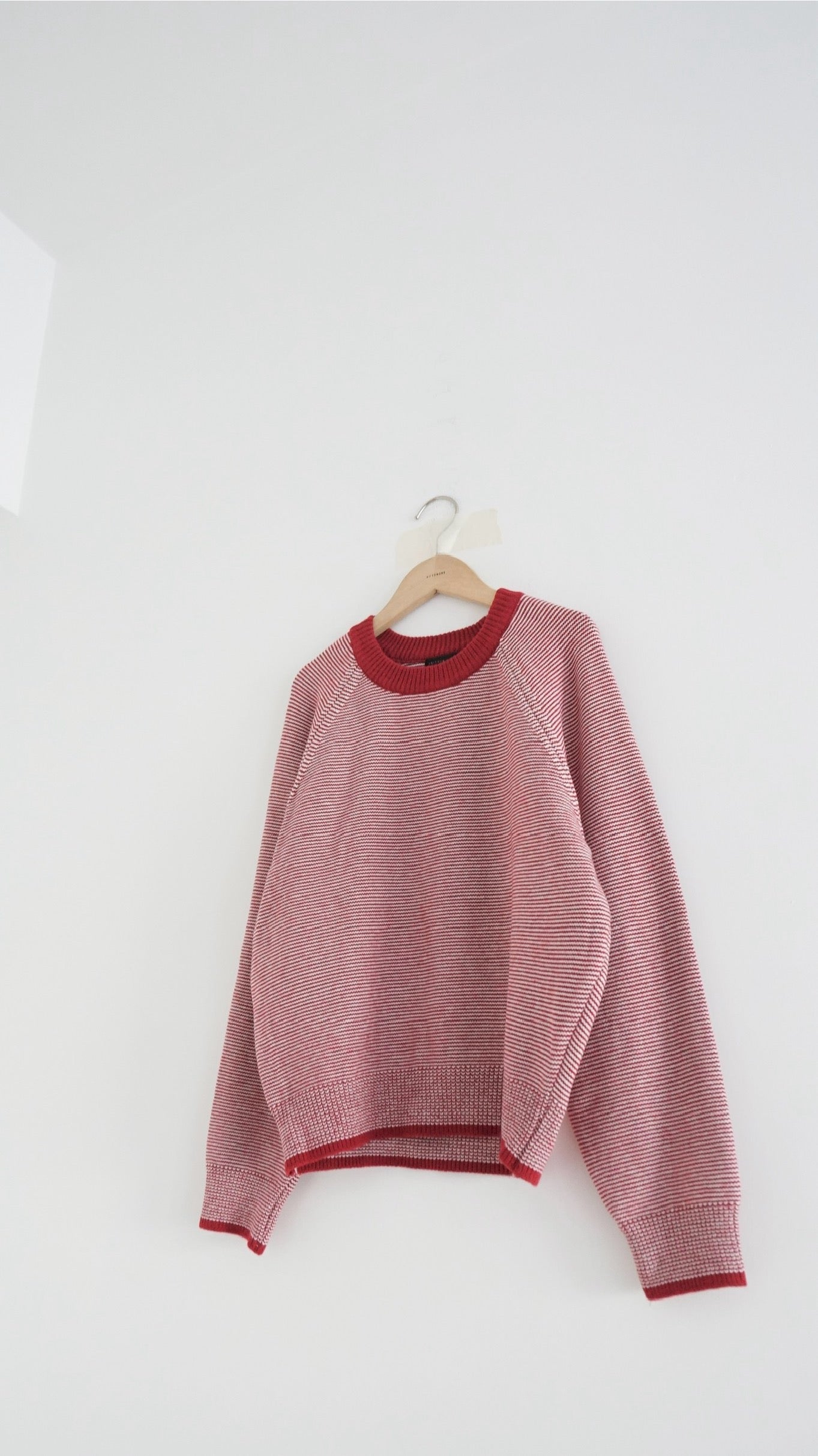 yoyogi fine stripe knit in red