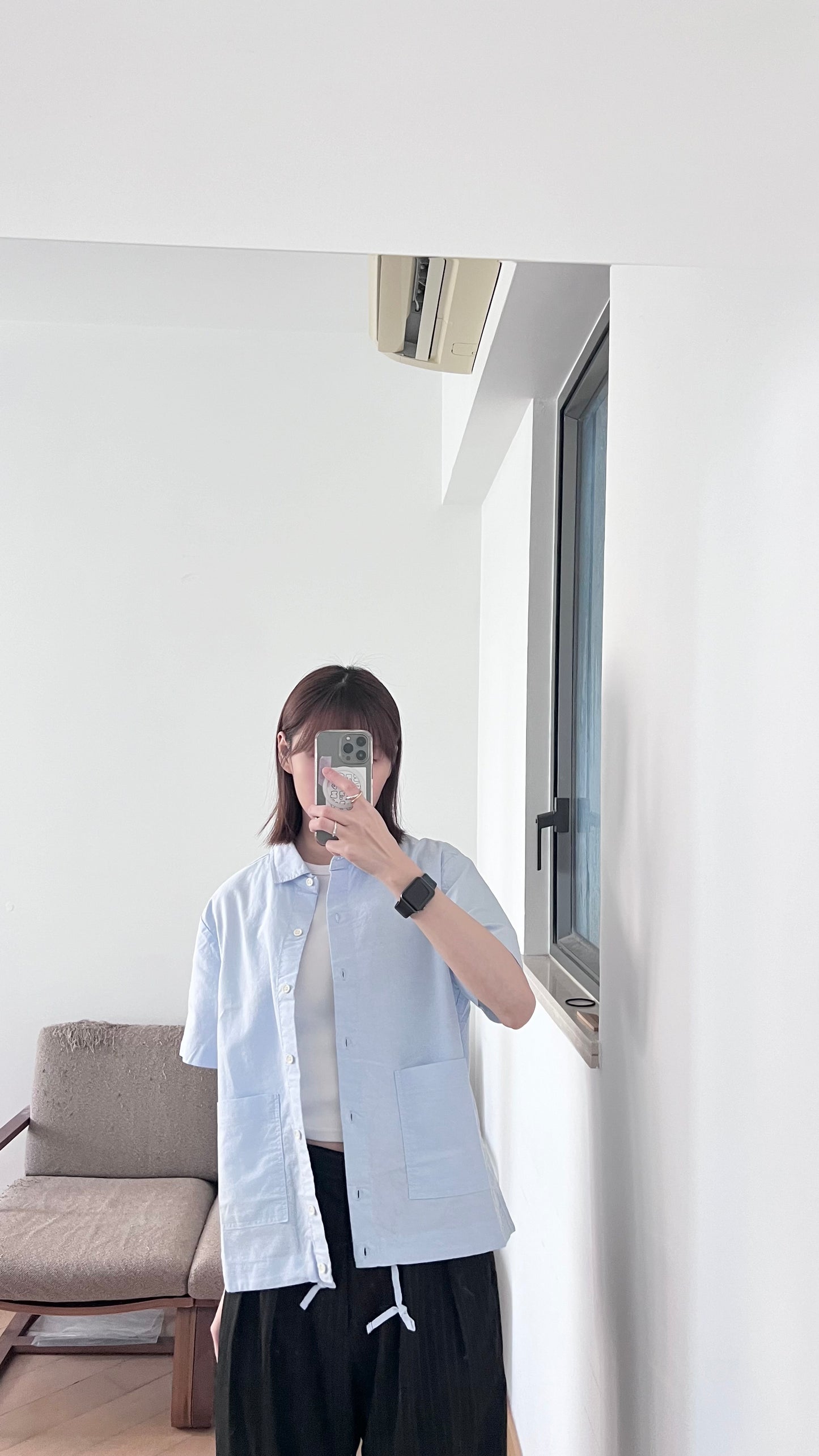 baby cotton short sleeve shirt in sora