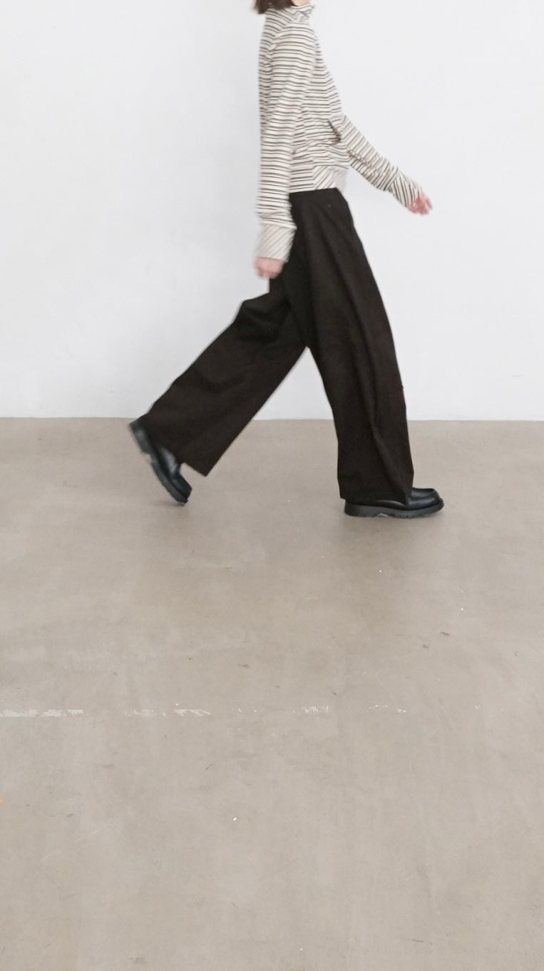 made-to-order ❇️ sculpted cocoon pants in brown (pre-order)