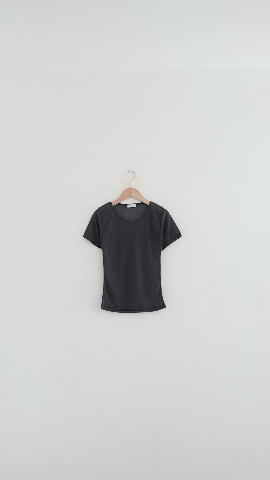 soufflé sheer tee in charcoal (pre-order)