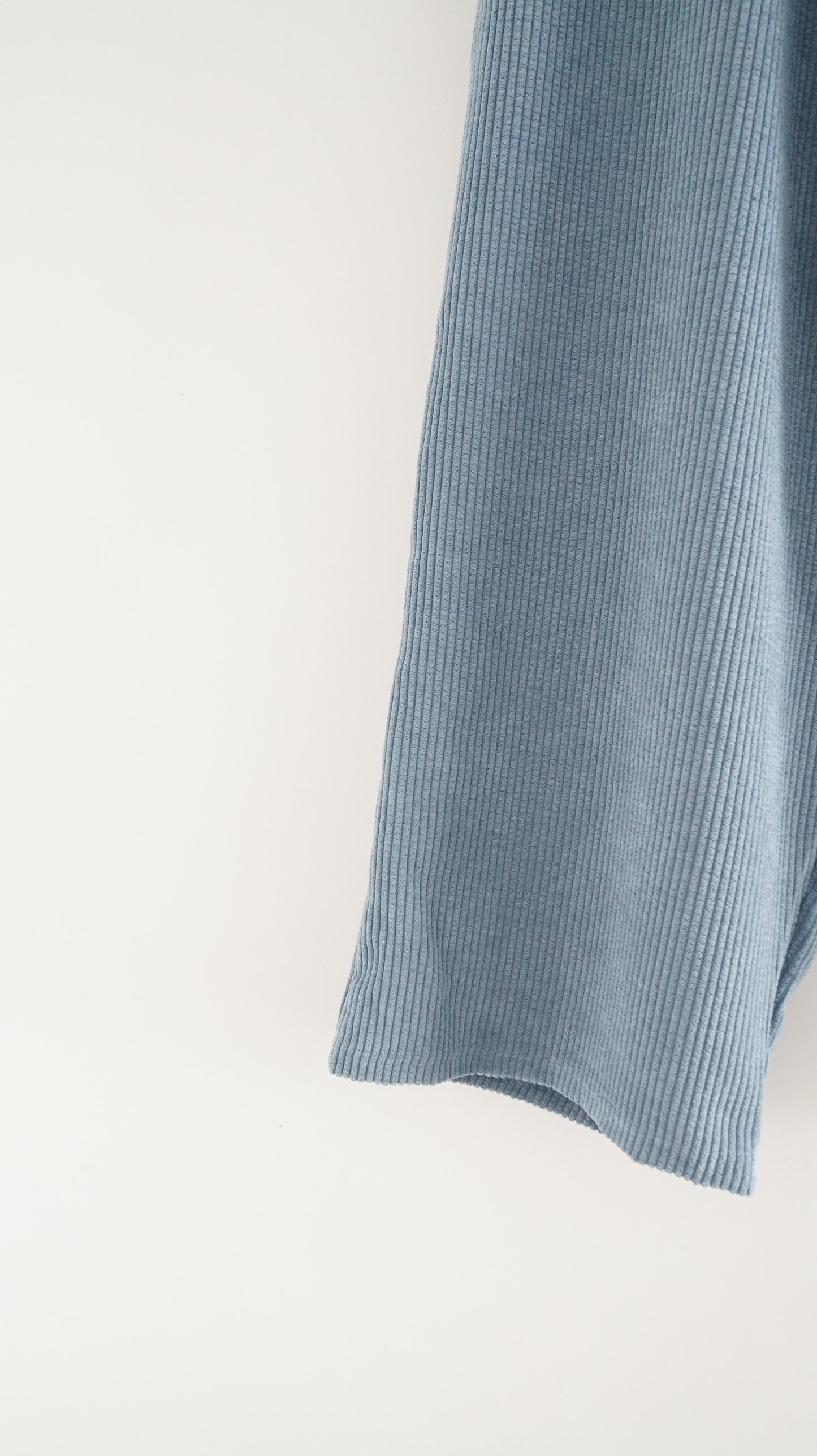 cozy corduroy wide pants in lake blue ( pre-order )