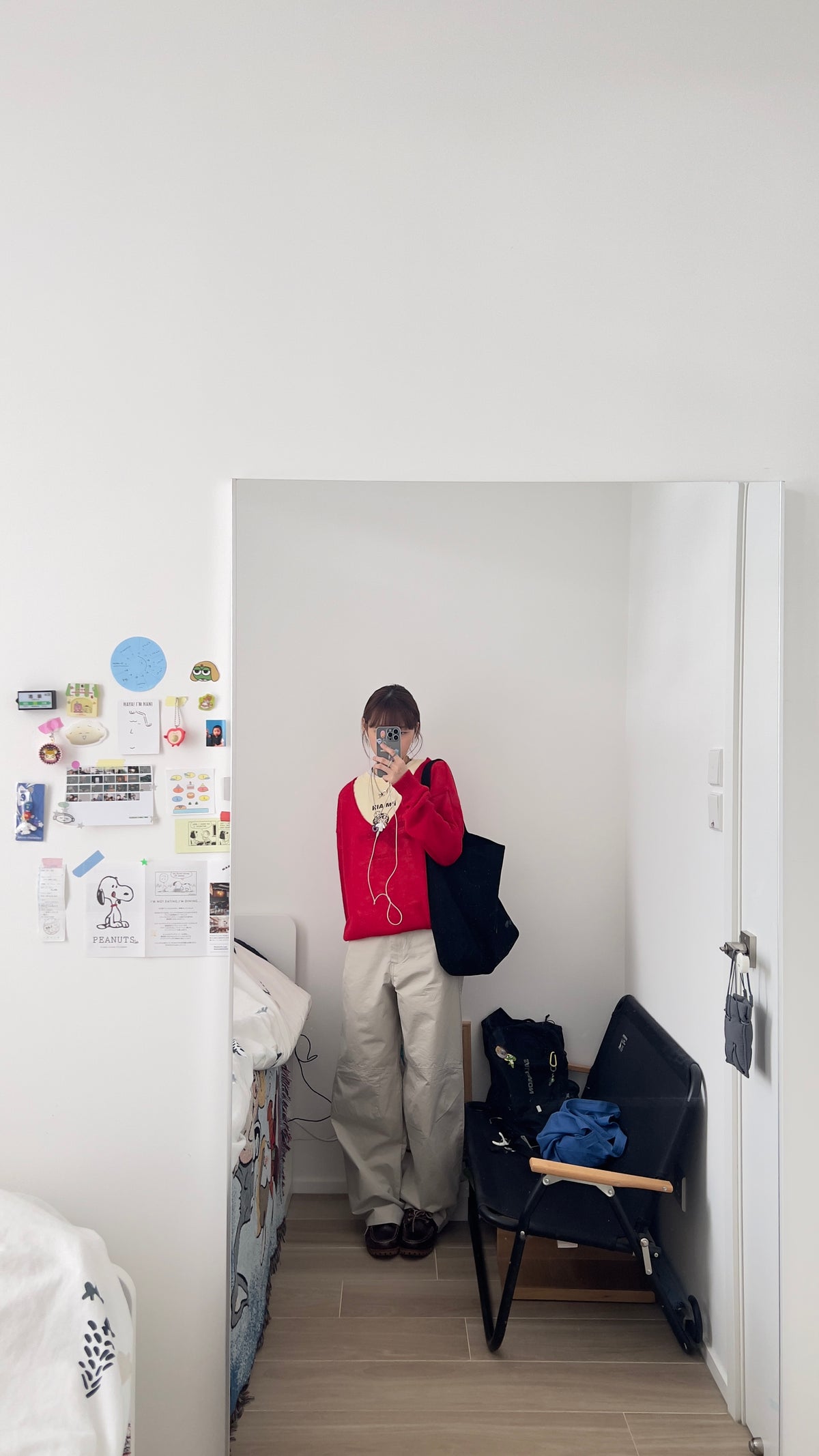 atelier light v-neck sweater in red (pre-order)