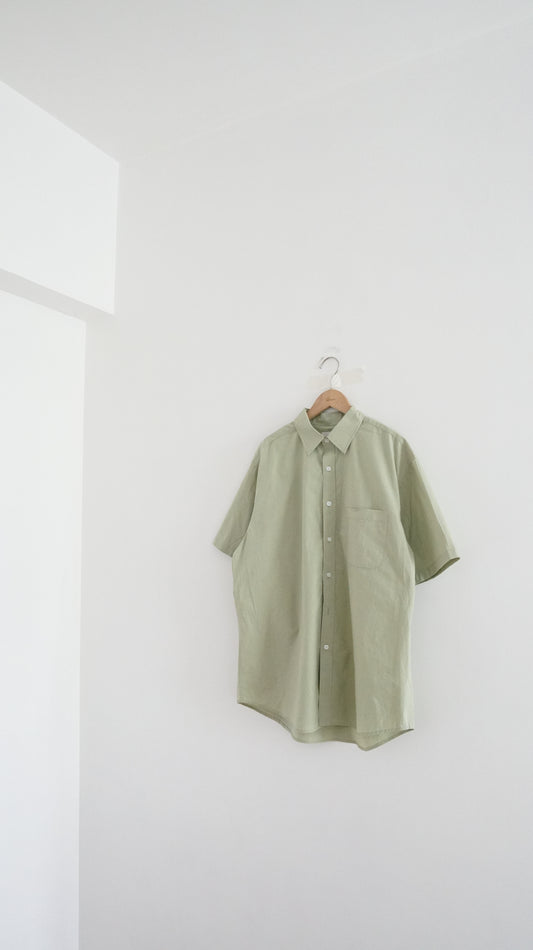 loose short sleeve shirt in sage