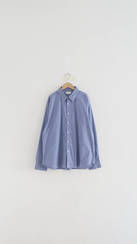 nara check shirt in blue (pre-order)