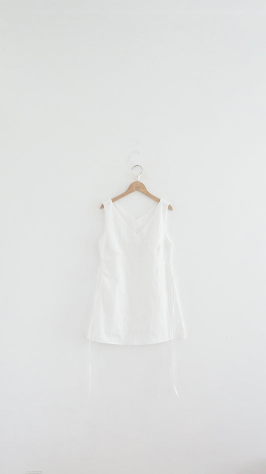 lily dress top in white