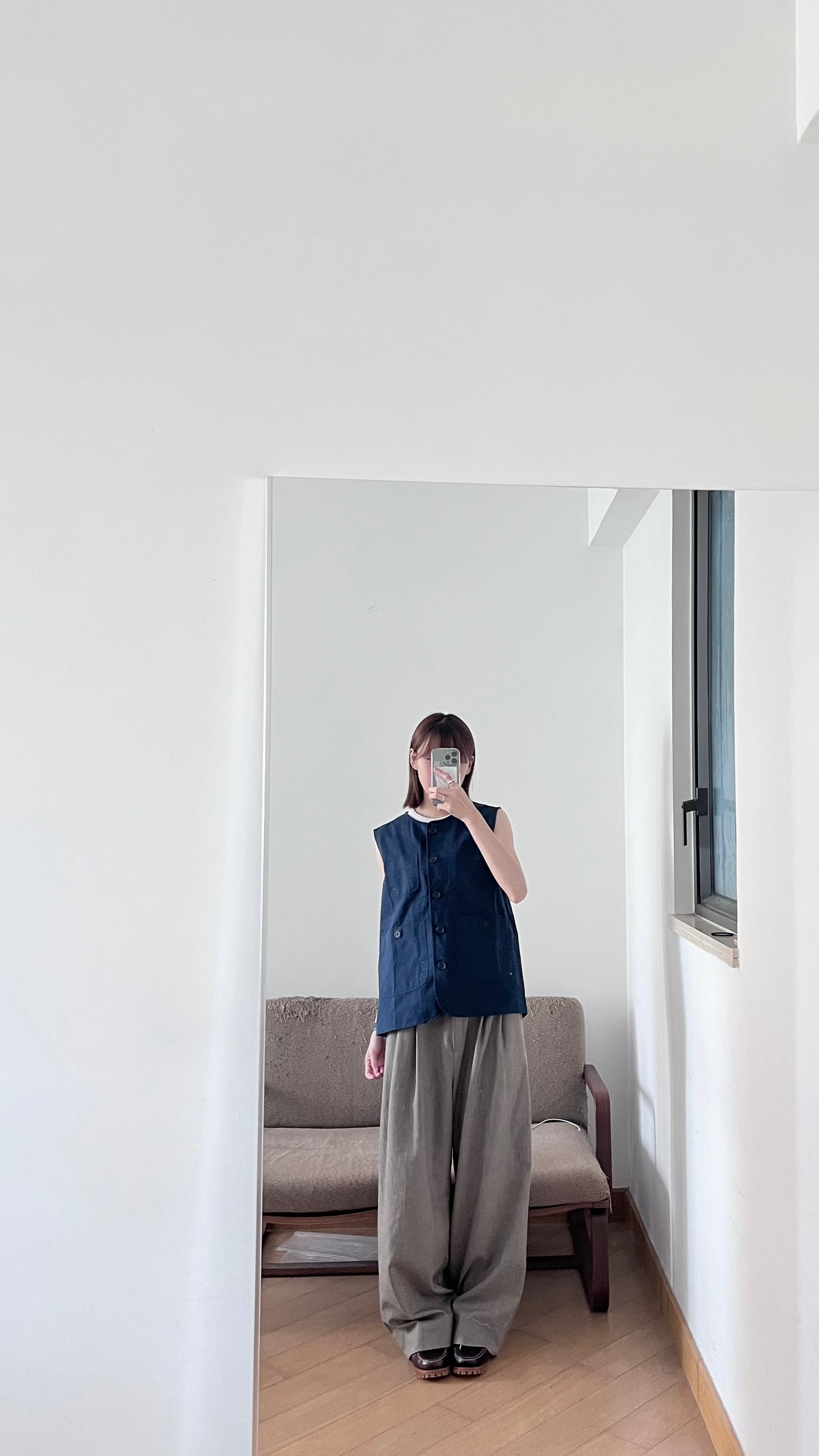 worker vest in navy