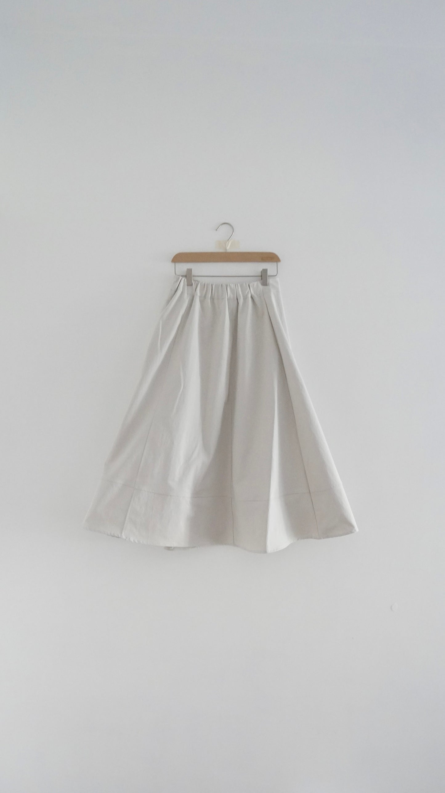 minimalist a-line long skirt in ice ( pre-order )