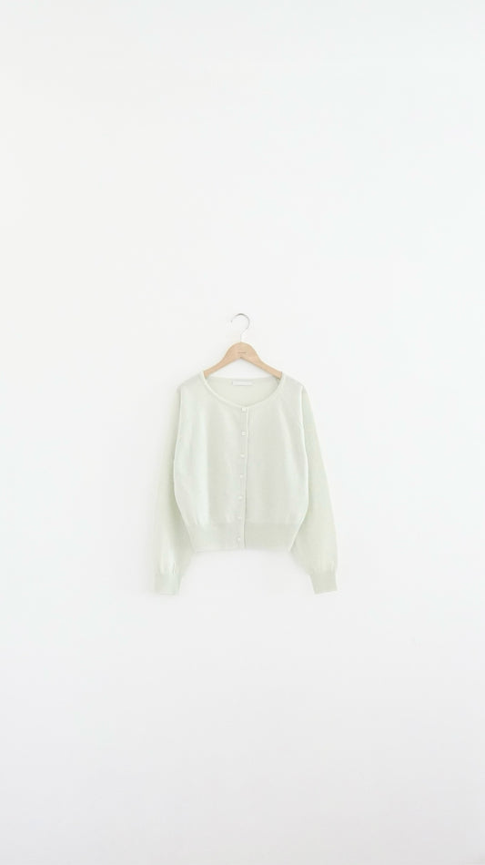 refined sheer cardigan in light green (pre-order)
