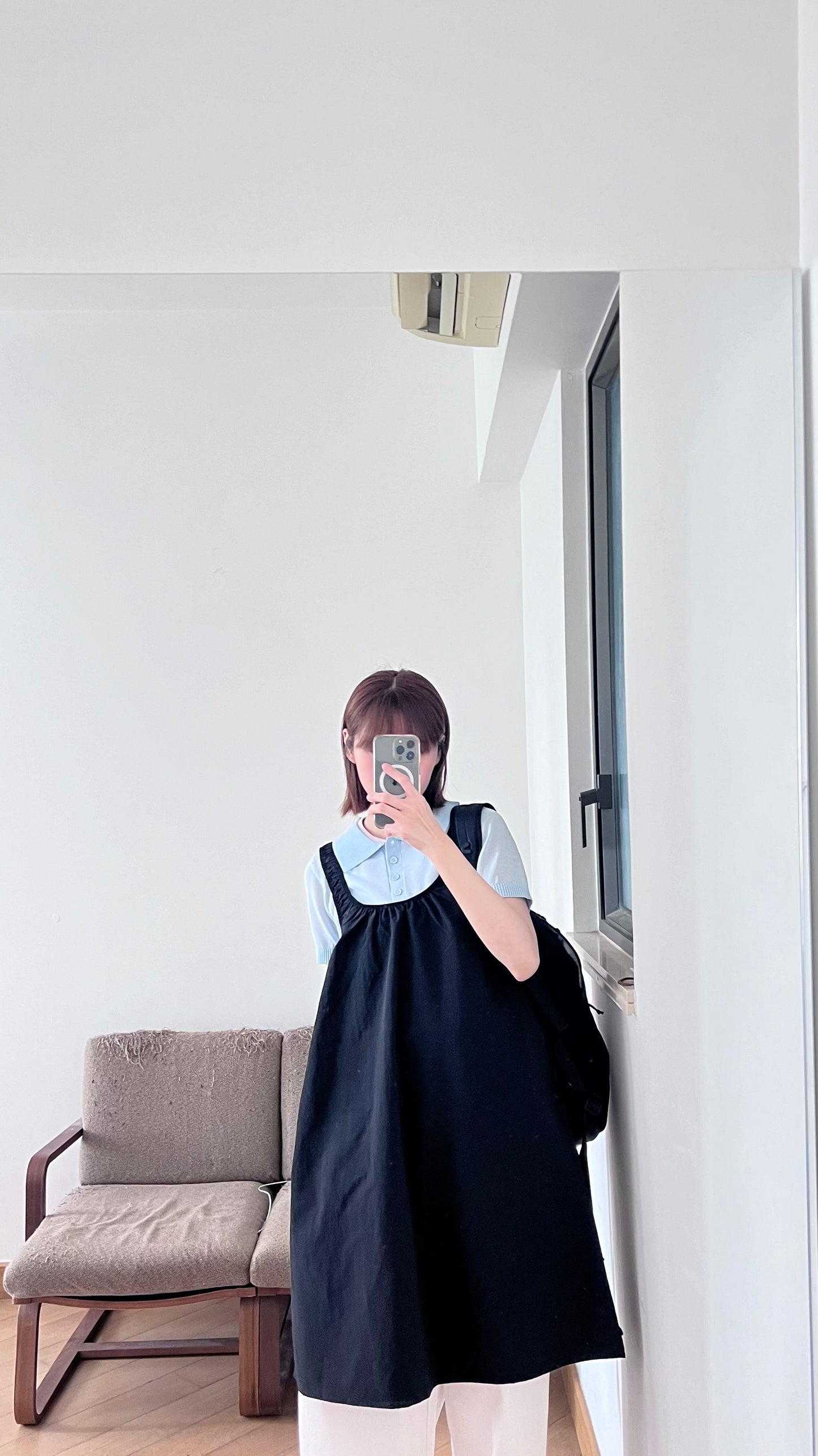 ease a-line tank dress in black (pre-order)