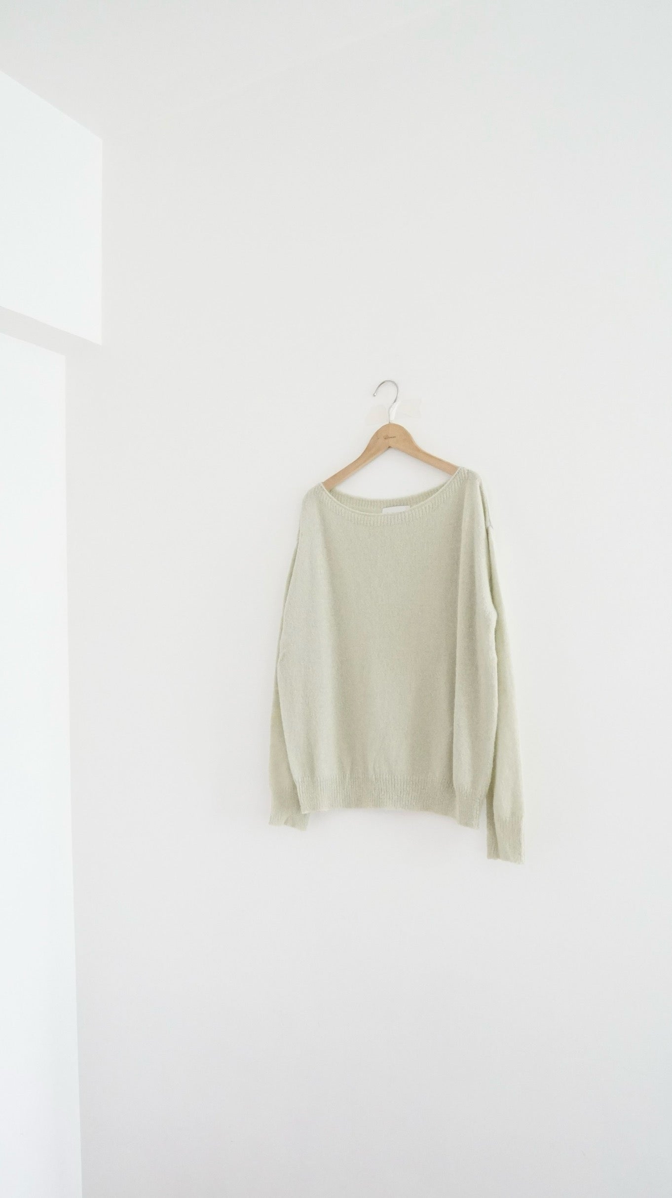 spring sheer sweater in avocado green