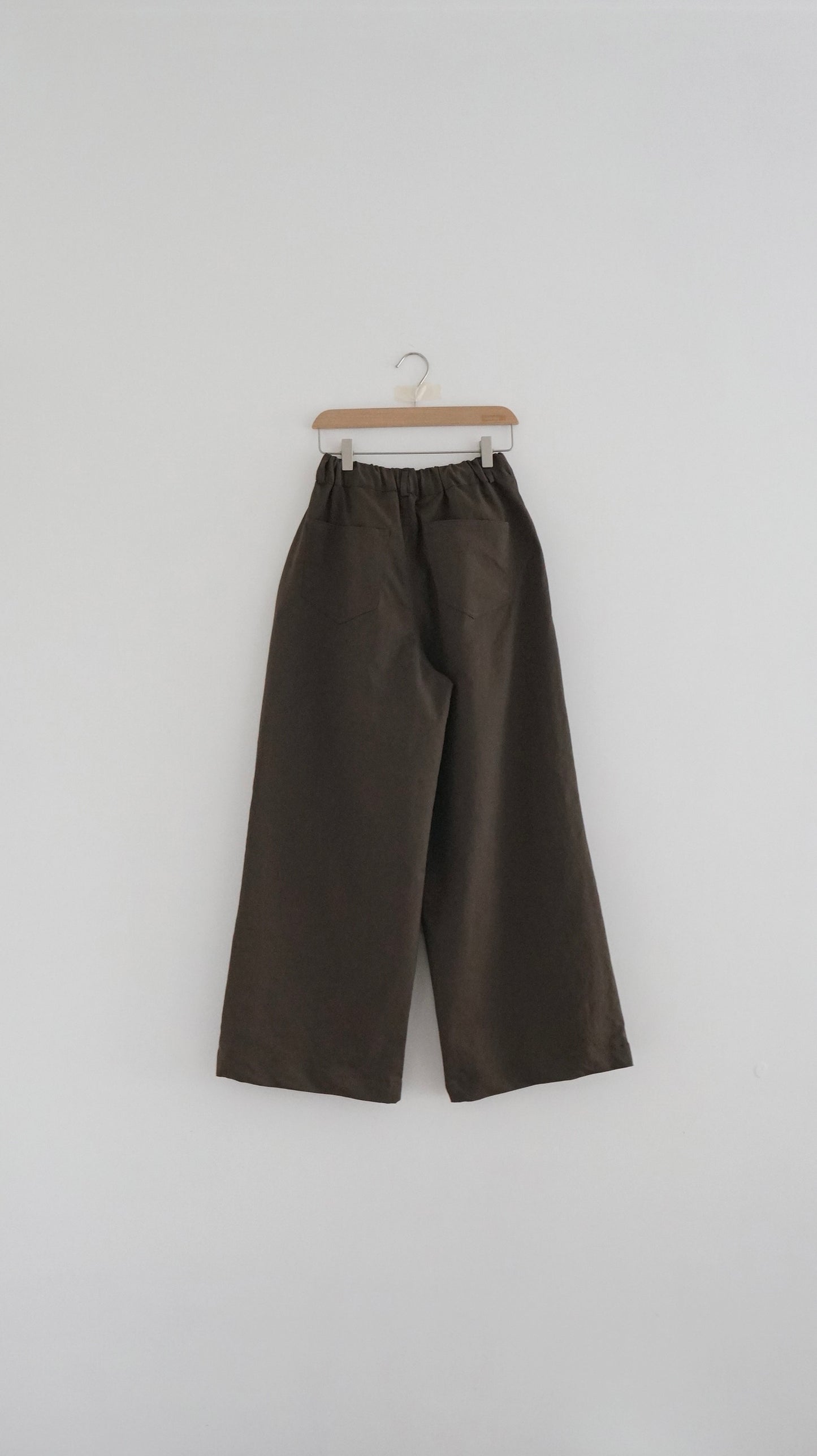 minimalist vintage wide pants in cloudy brown ( pre-order )