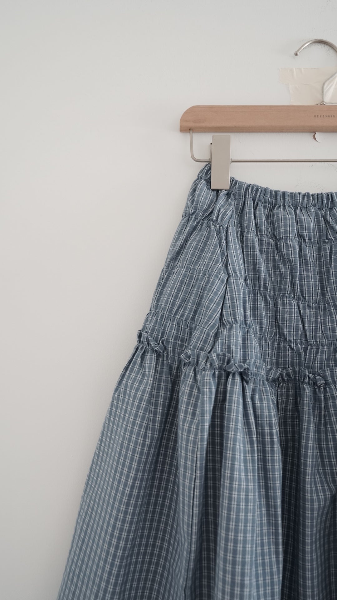 beautiful checked skirt in sora (pre-order)