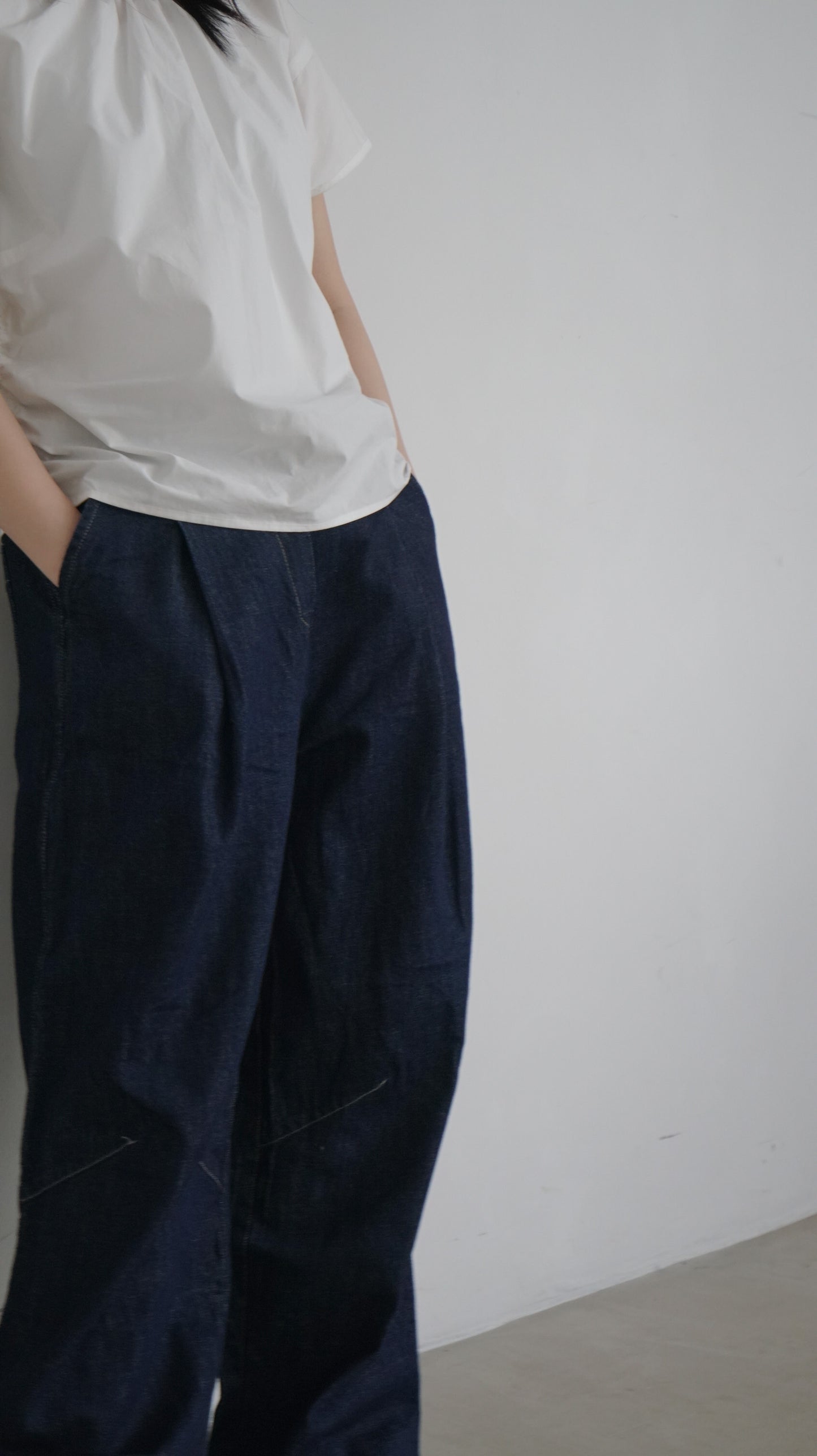 meeemorr classic denim pants