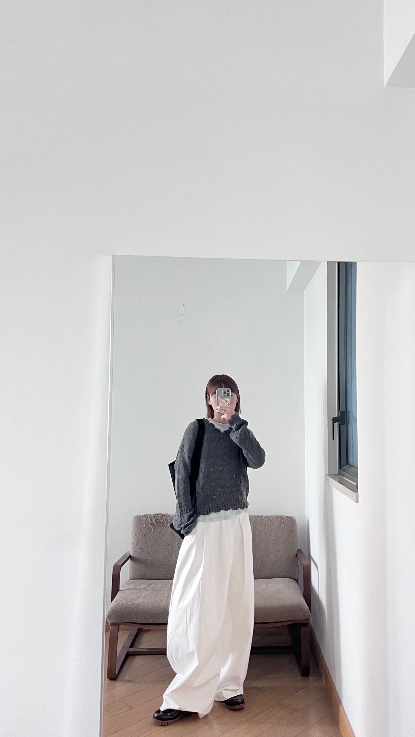 retro floral lace knit in charcoal (pre-order)