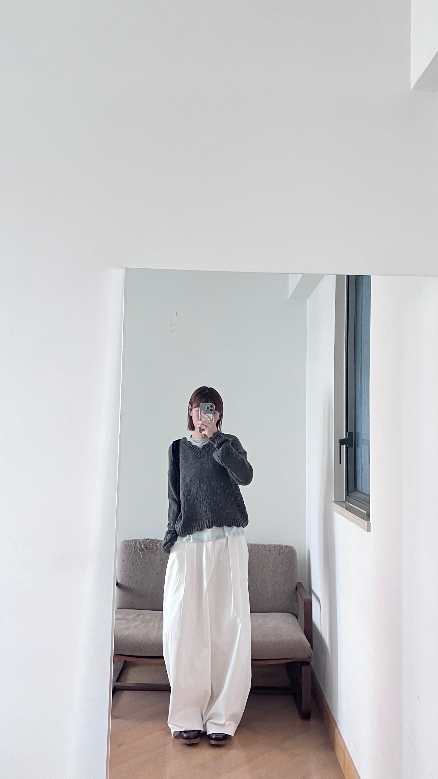 retro floral lace knit in charcoal (pre-order)