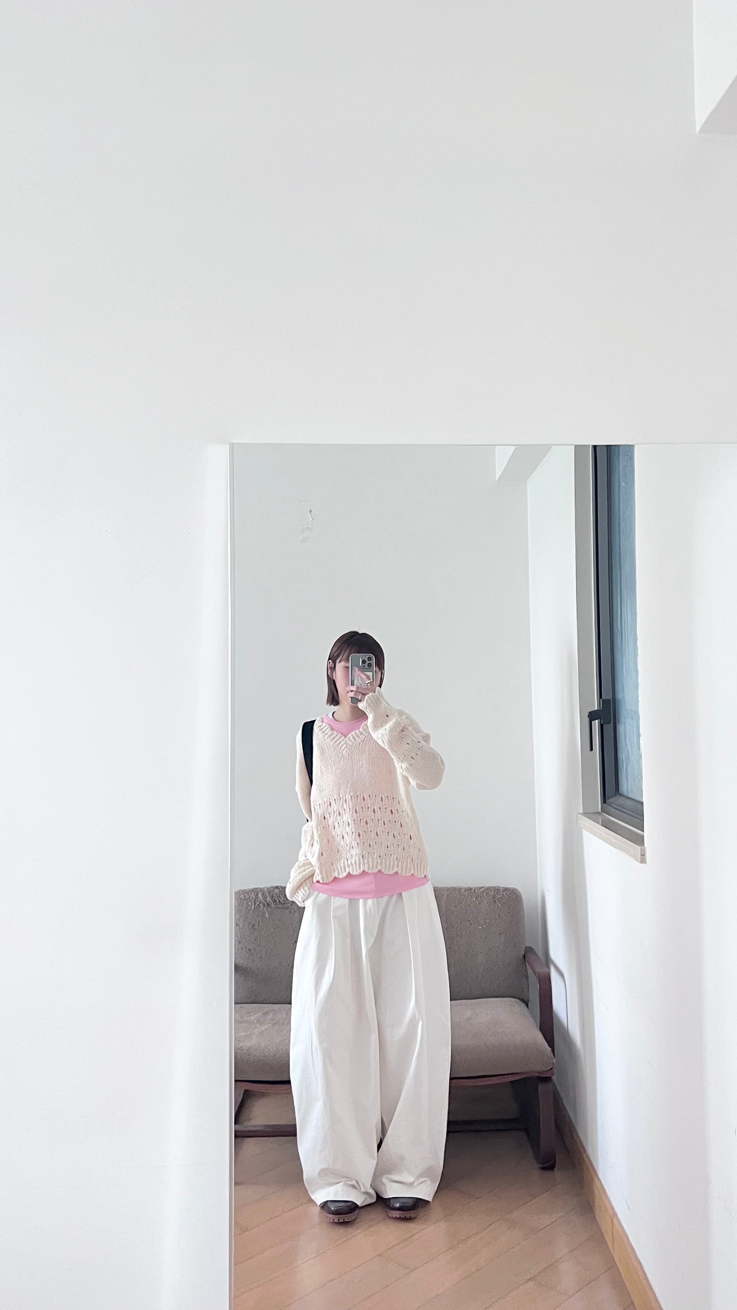 retro floral lace knit in cream (pre-order)