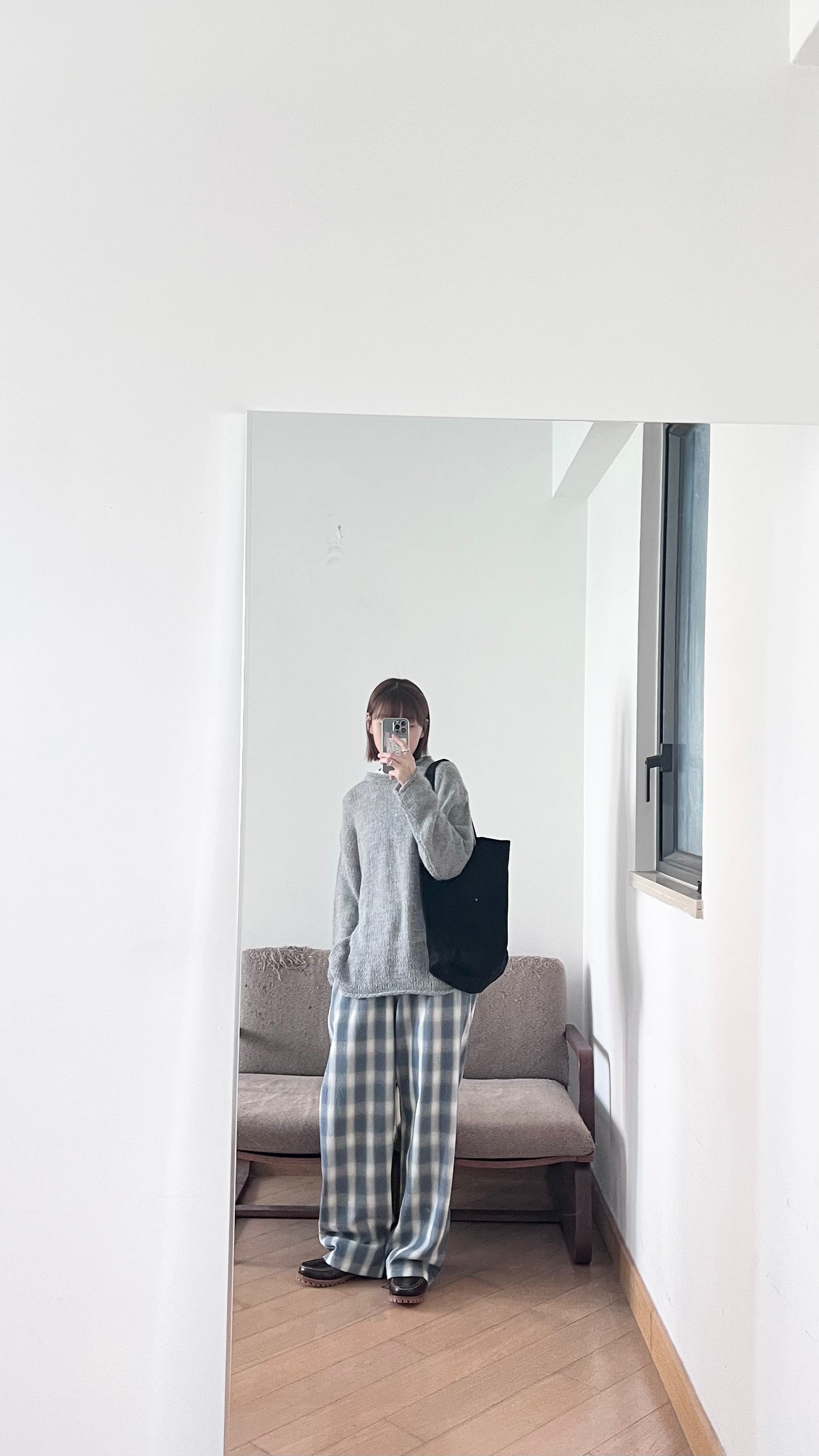 sheer edge knitwear in grey (pre-order)