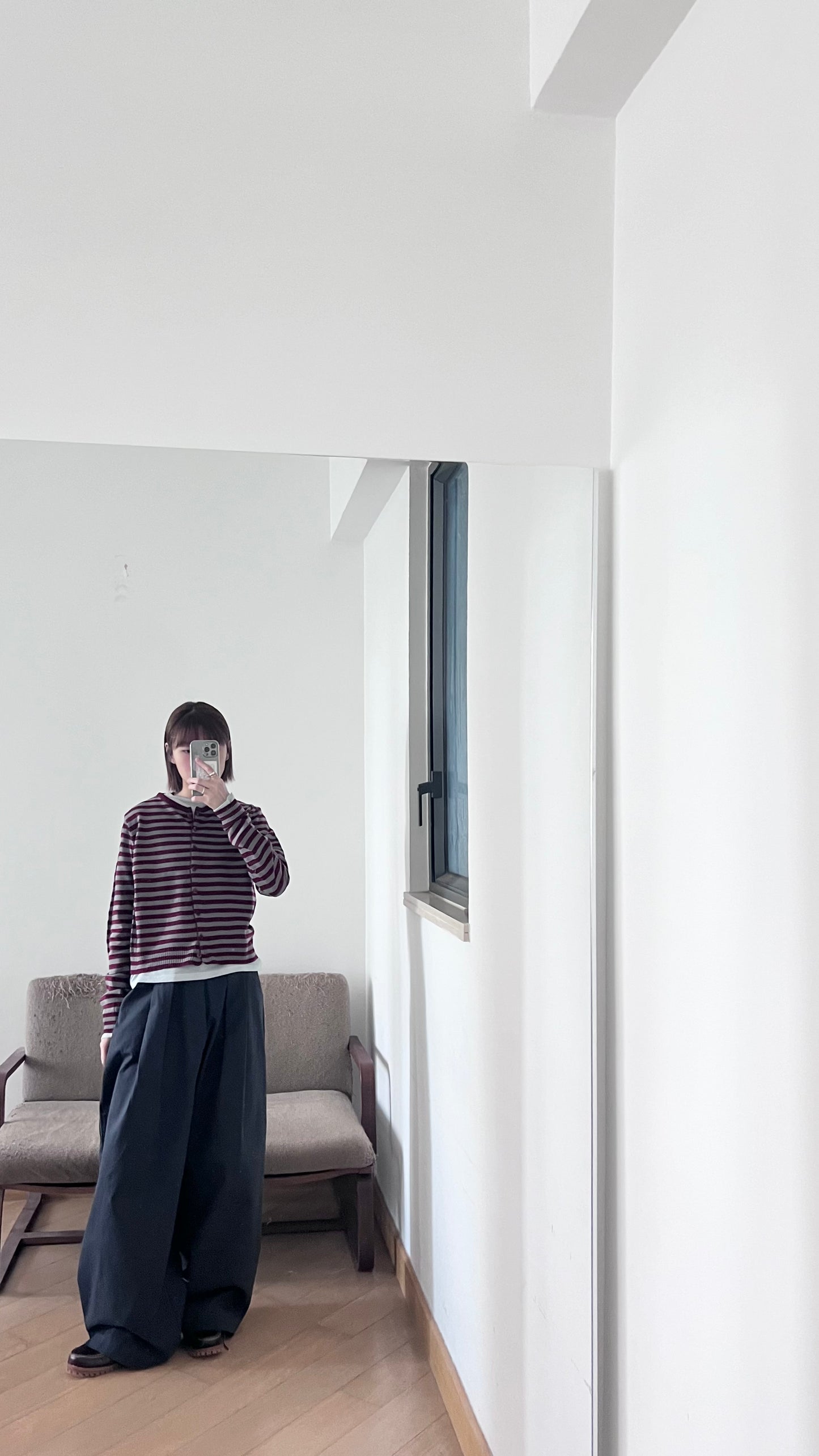 cocoon pleat trousers in charcoal (pre-order)