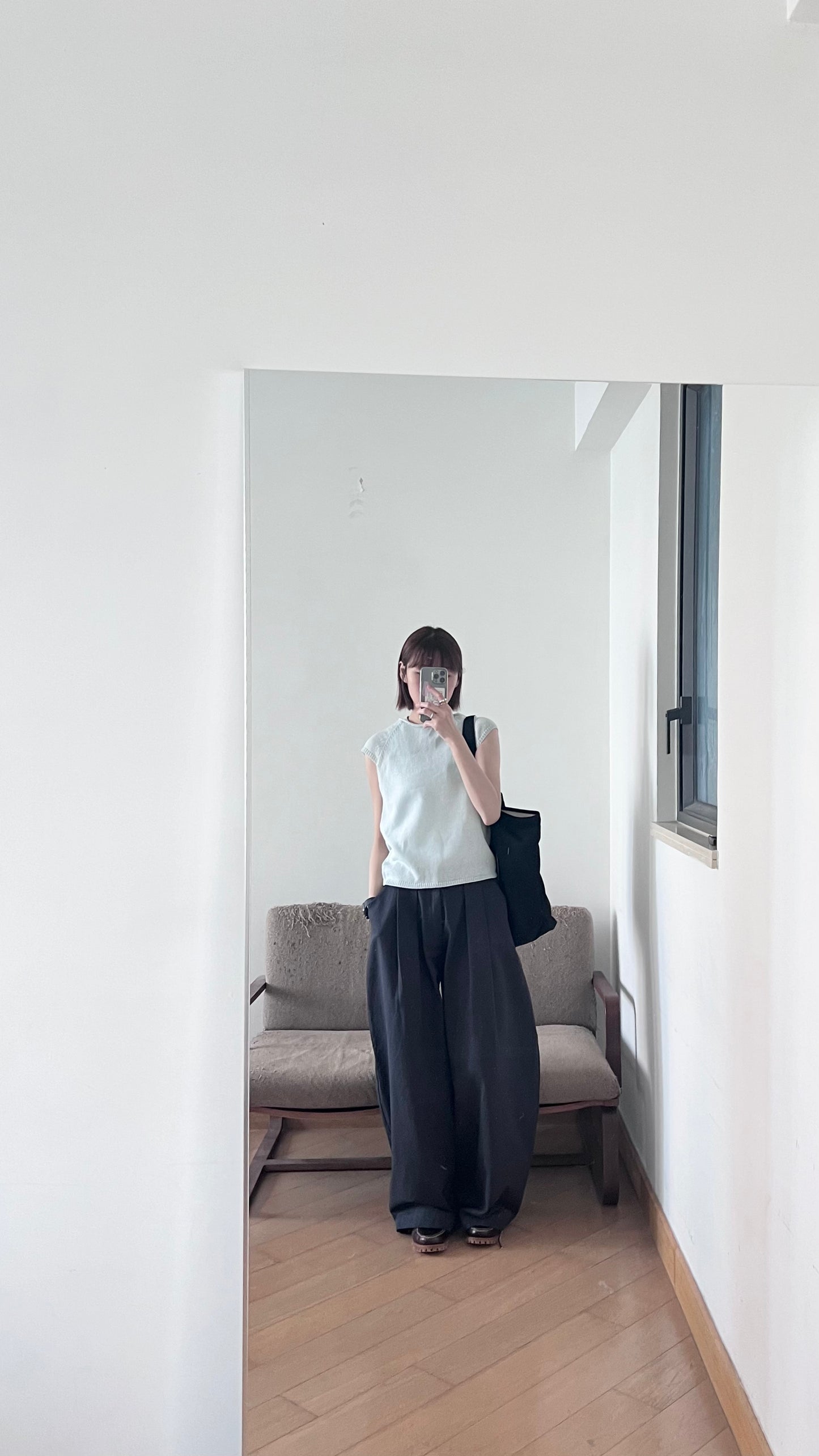 cap knit tank in nile blue (pre-order)